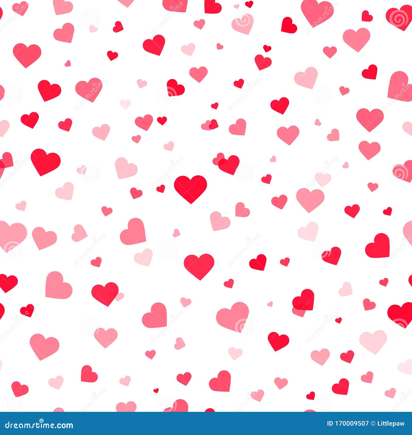 Hearts Romantic Seamless Pattern Background, Cute Valentine Design. Texture  for Wallpapers, Fabric, Wrap, Web Page Backgrounds, Stock Vector -  Illustration of hearts, frame: 170009507