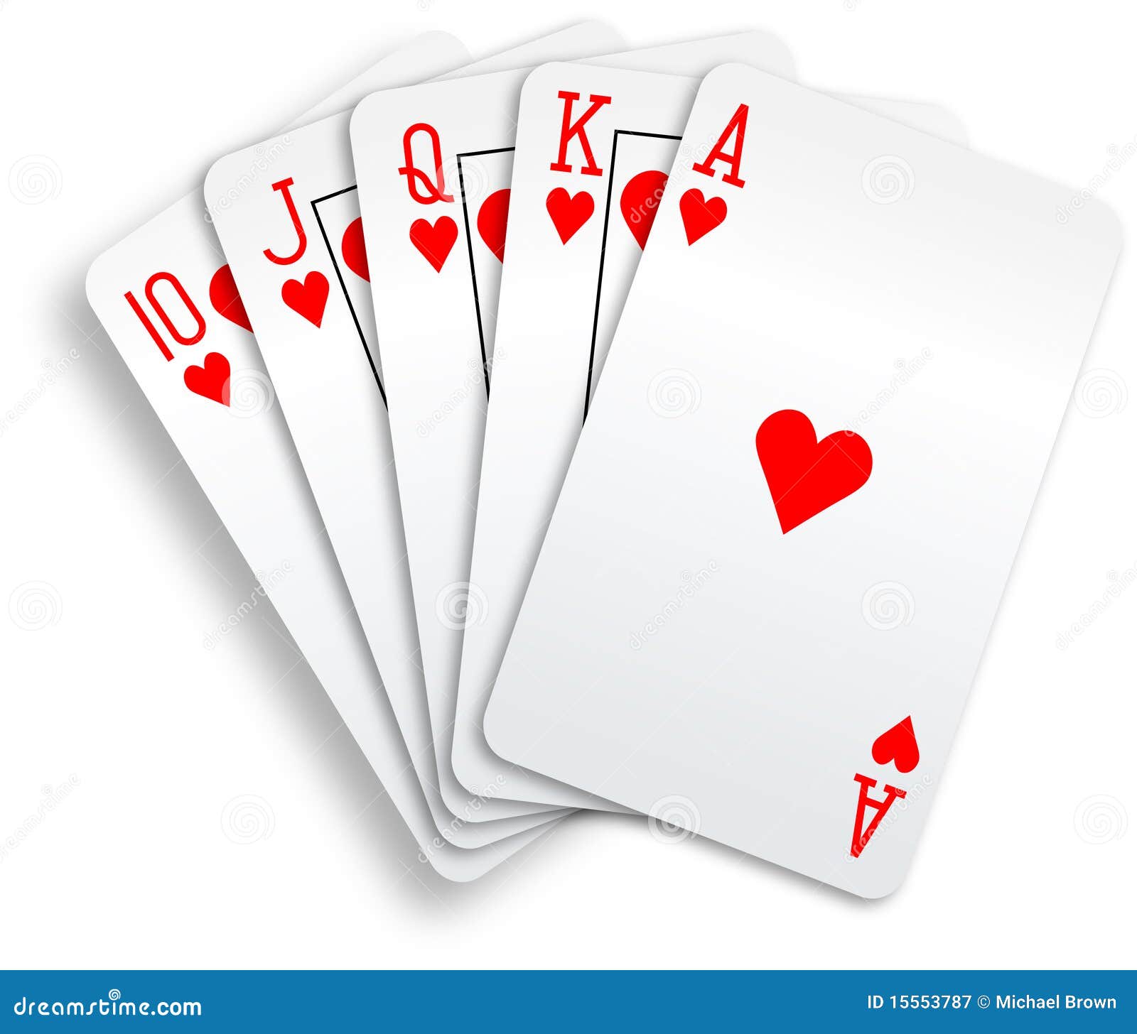 hearts royal flush playing cards poker hand