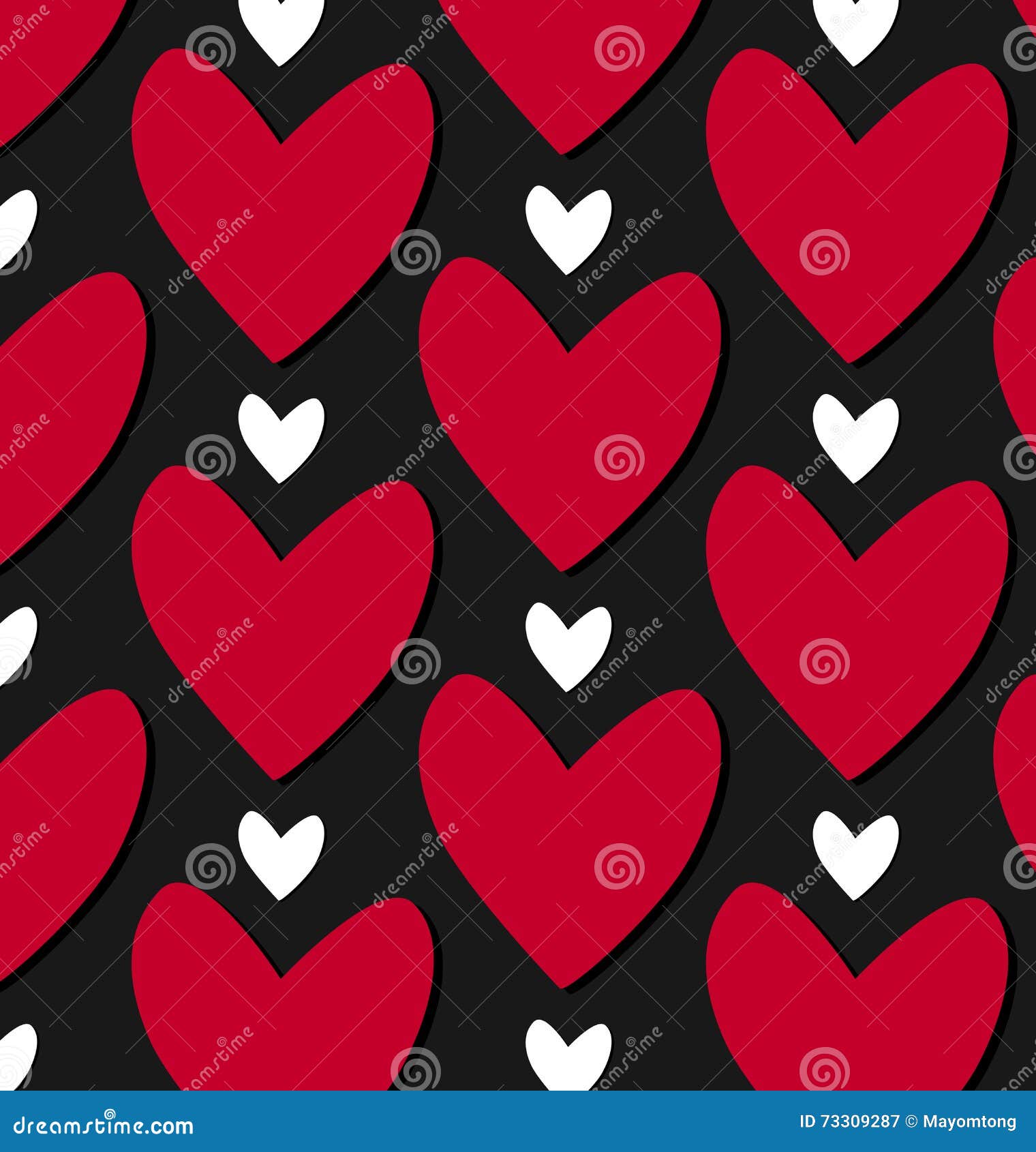 Hearts seamless pattern stock vector. Illustration of heart - 73309287