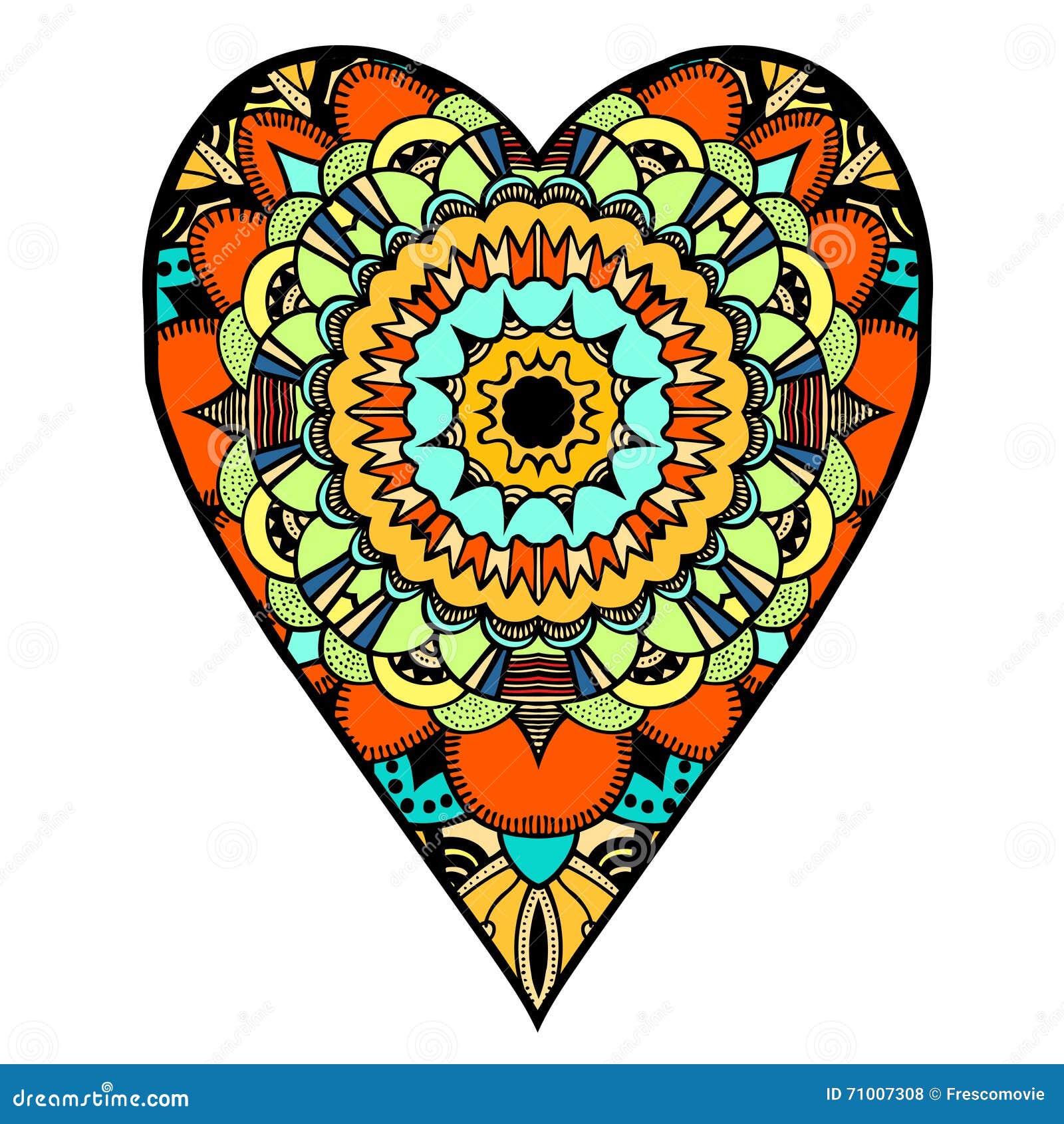 Hearts in zentangle style stock vector. Illustration of collection ...