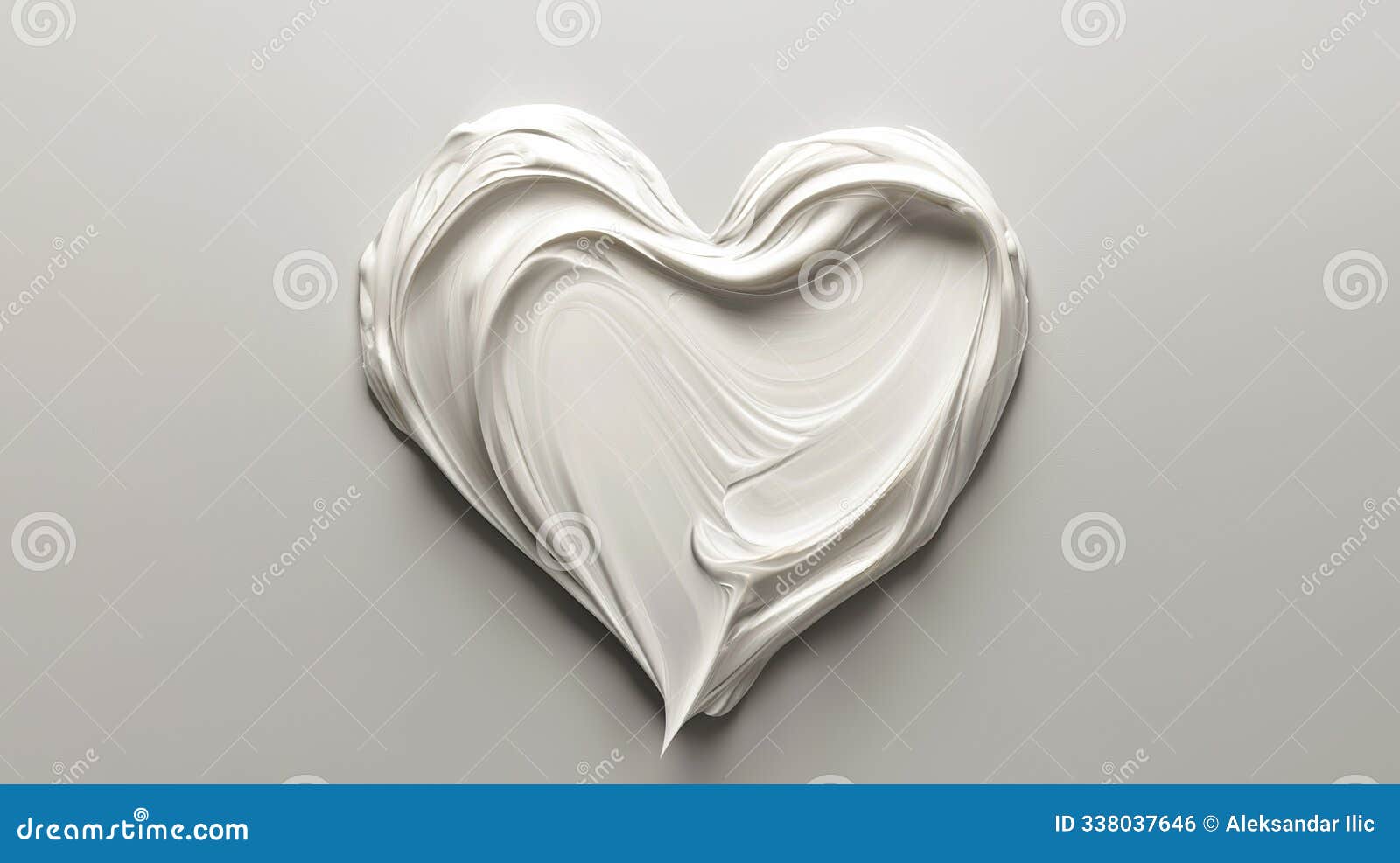 heartd smear  on a grey background. generative ai