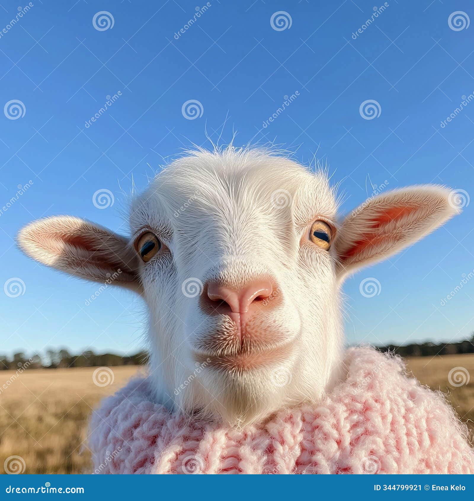 gentle goat close-up with soft expression