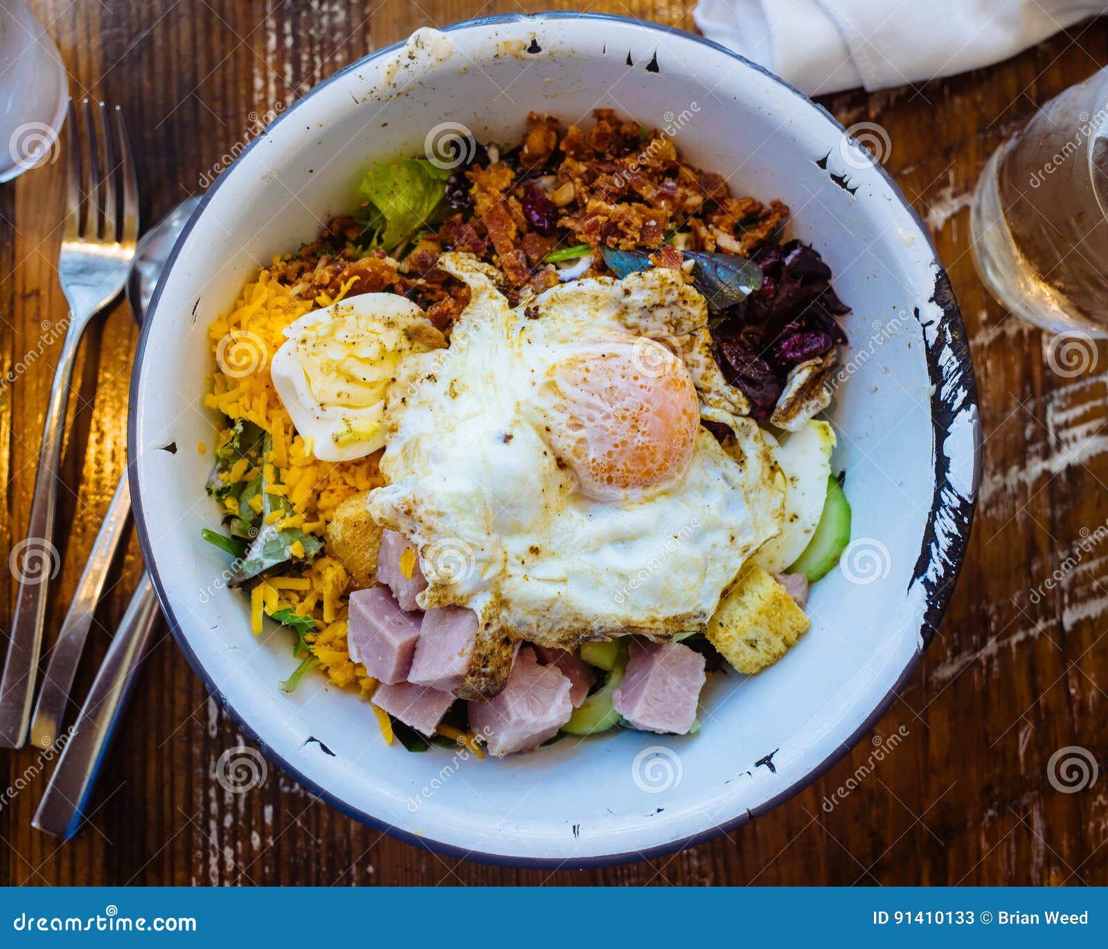 Hearty Salad Bowl stock image. Image of fresh, entree 91410133