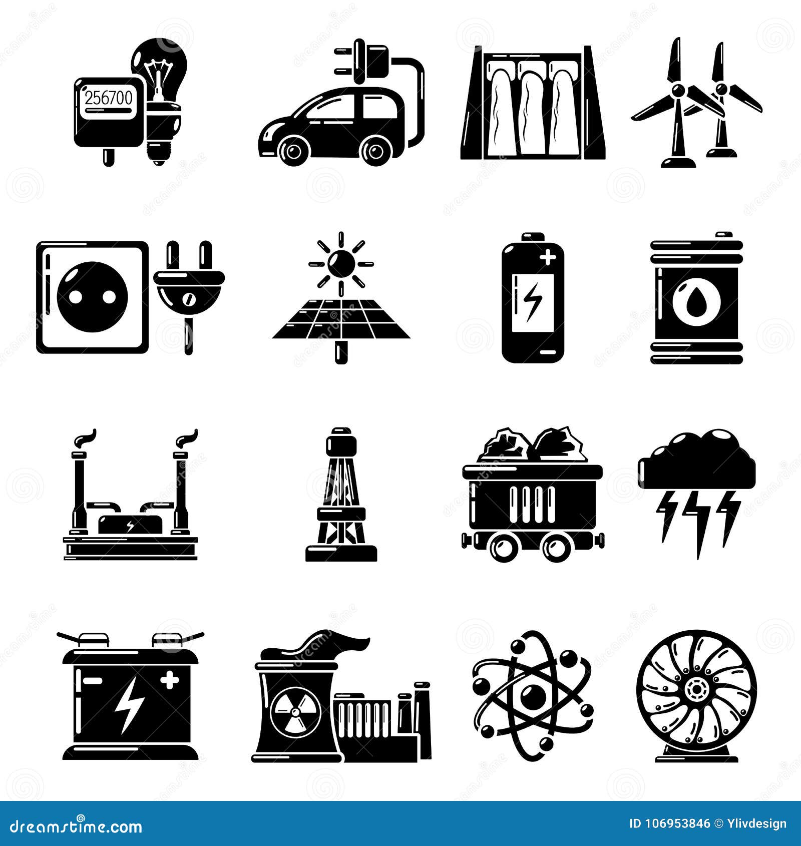 Heat Cool Air Flow Tools Icons Set Simple Style Stock Vector