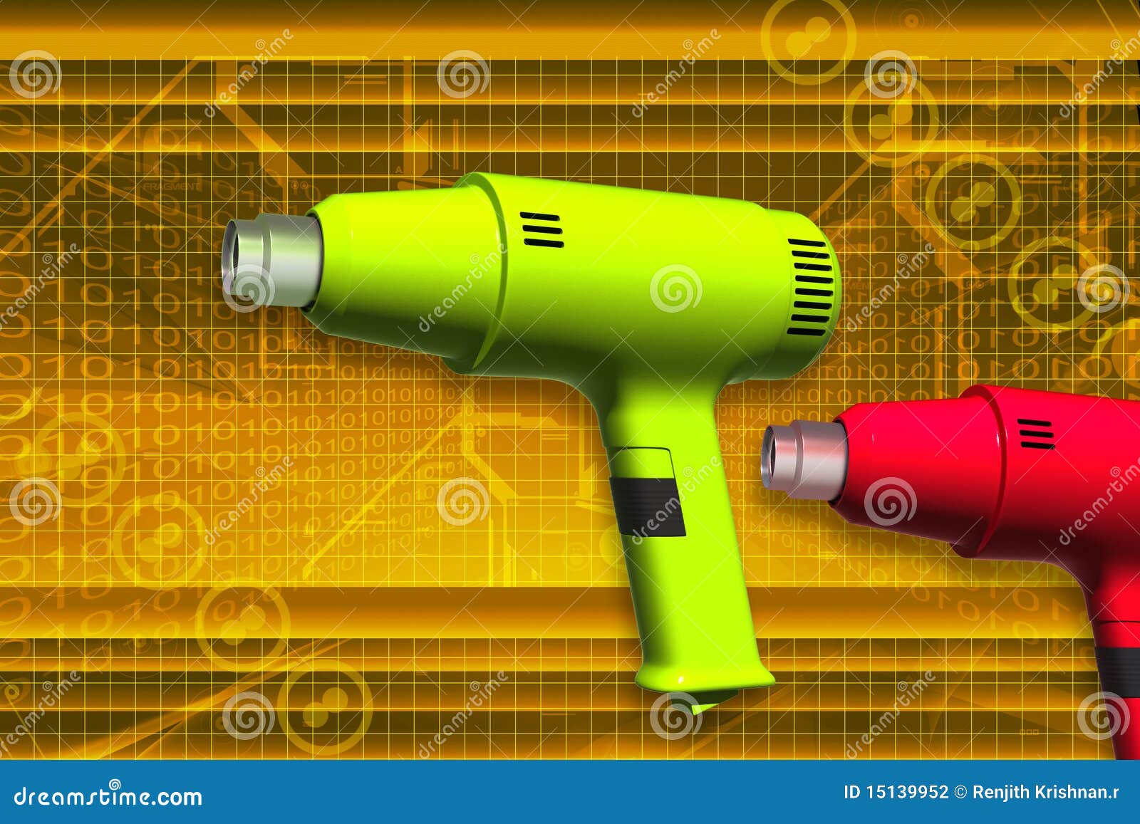 Heat gun stock illustration. Illustration of remove, background 15139952