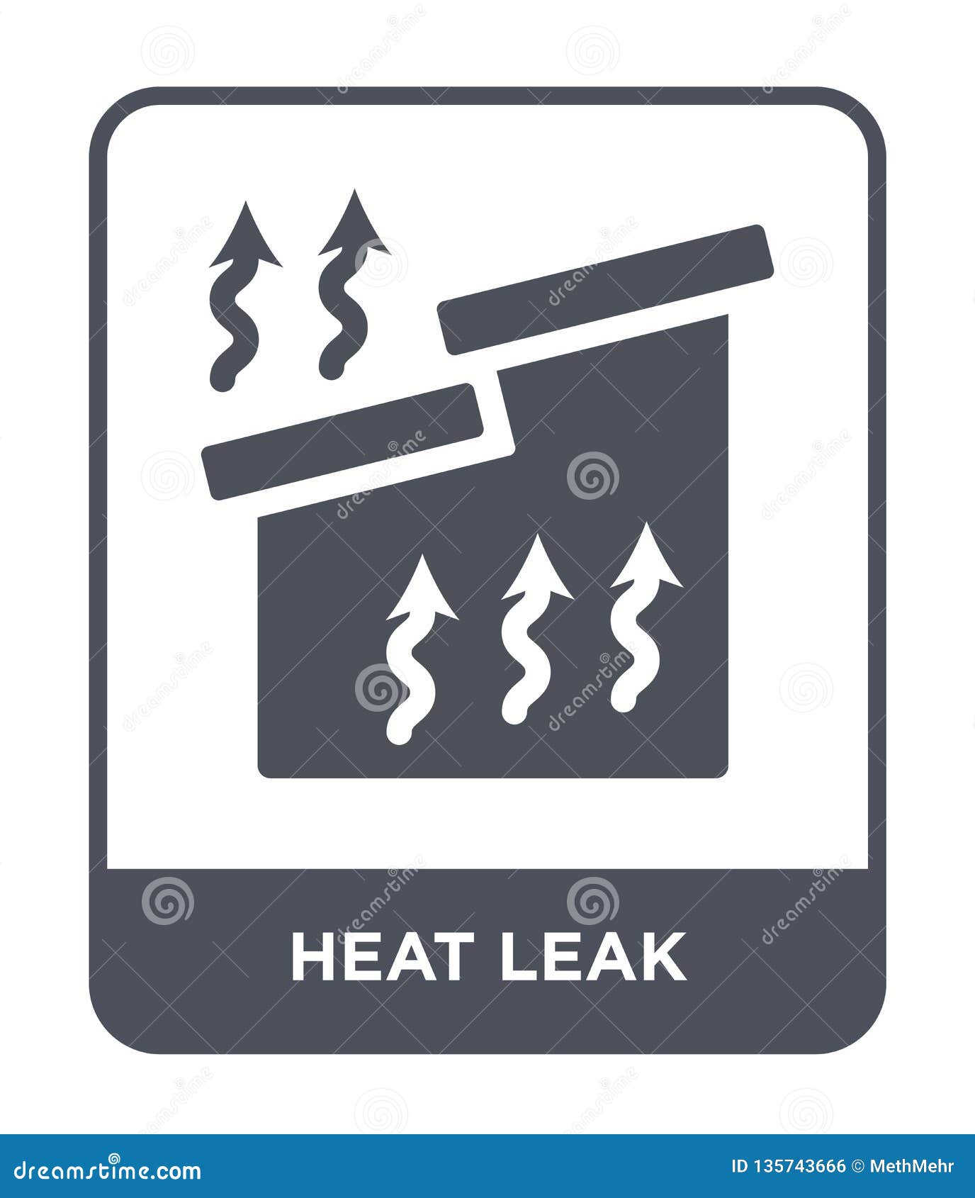 heat leak icon in trendy  style. heat leak icon  on white background. heat leak  icon simple and modern flat