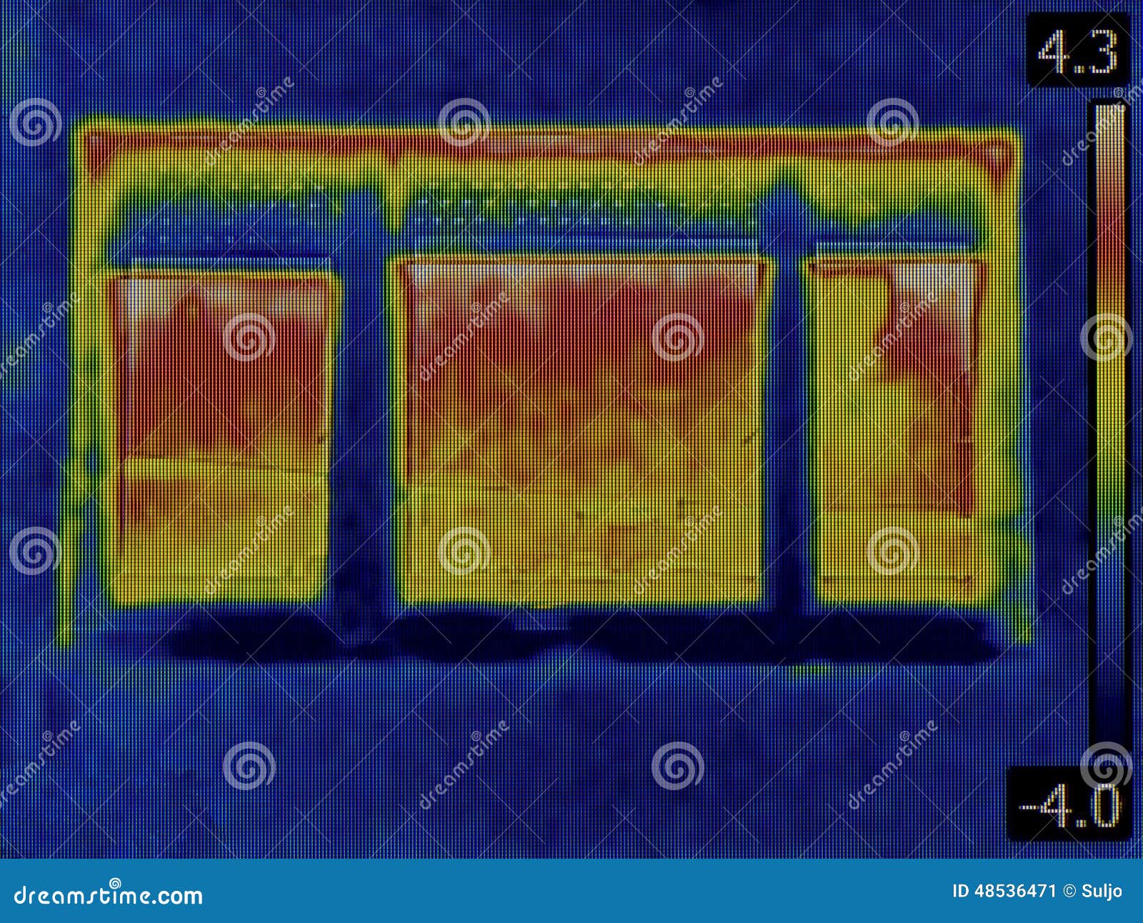 Heat Loss Detection stock image. Image of leak, thermal 48536471