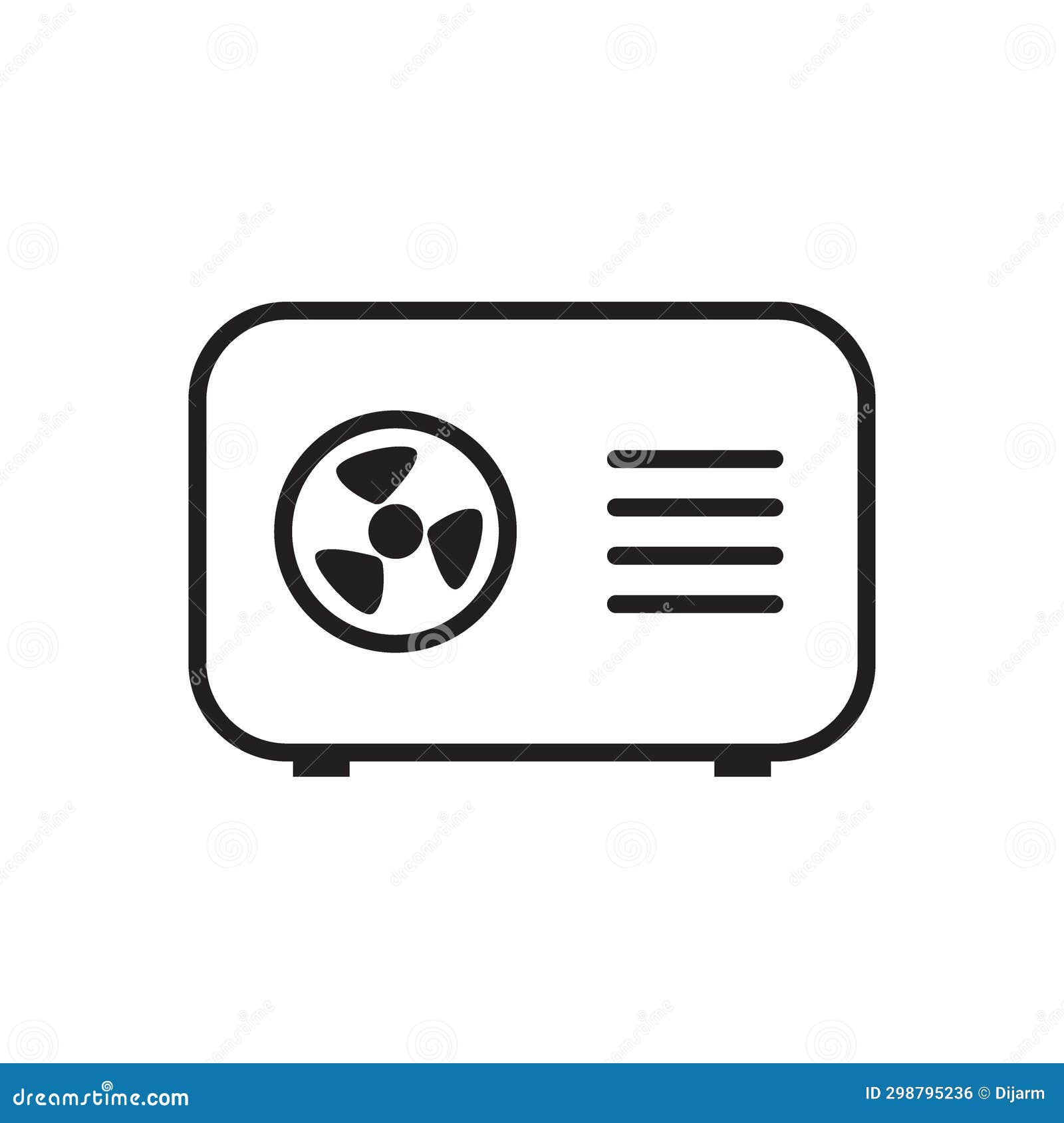 Heat Pump Icon or Air Conditioner Vector Symbol Stock Illustration Illustration of warm