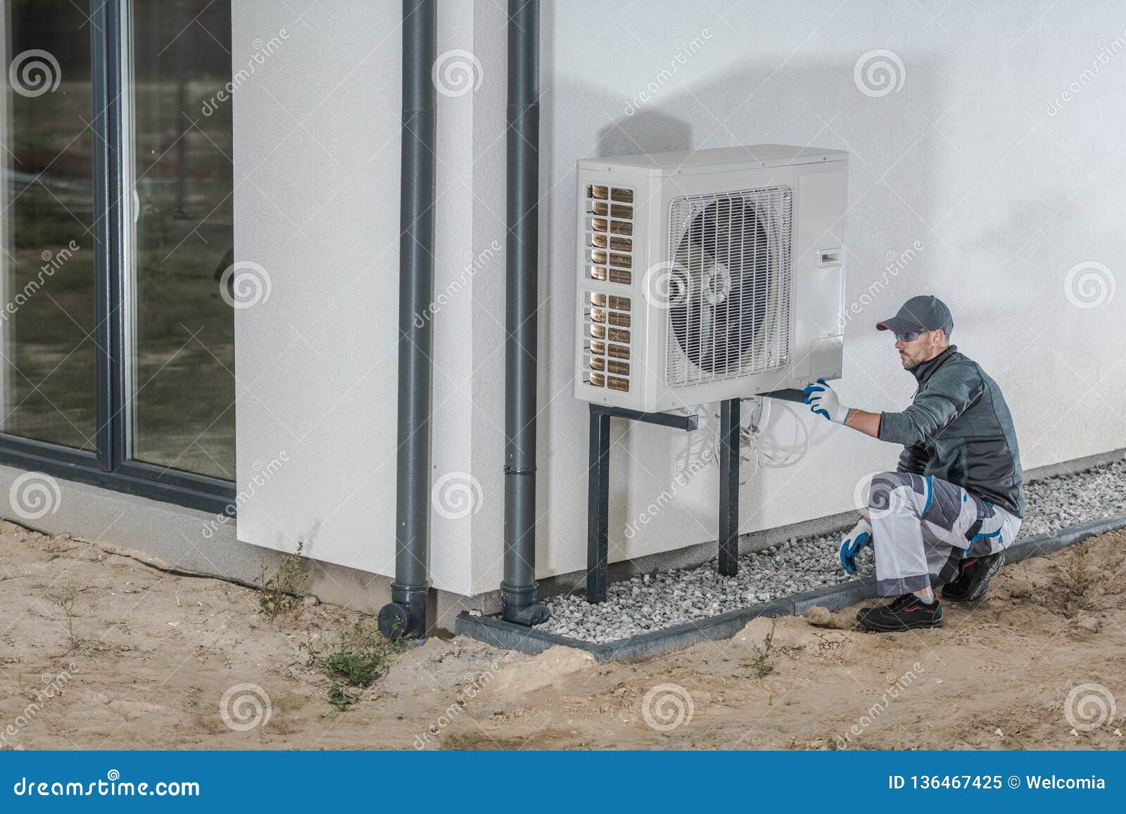 heat pump installation project