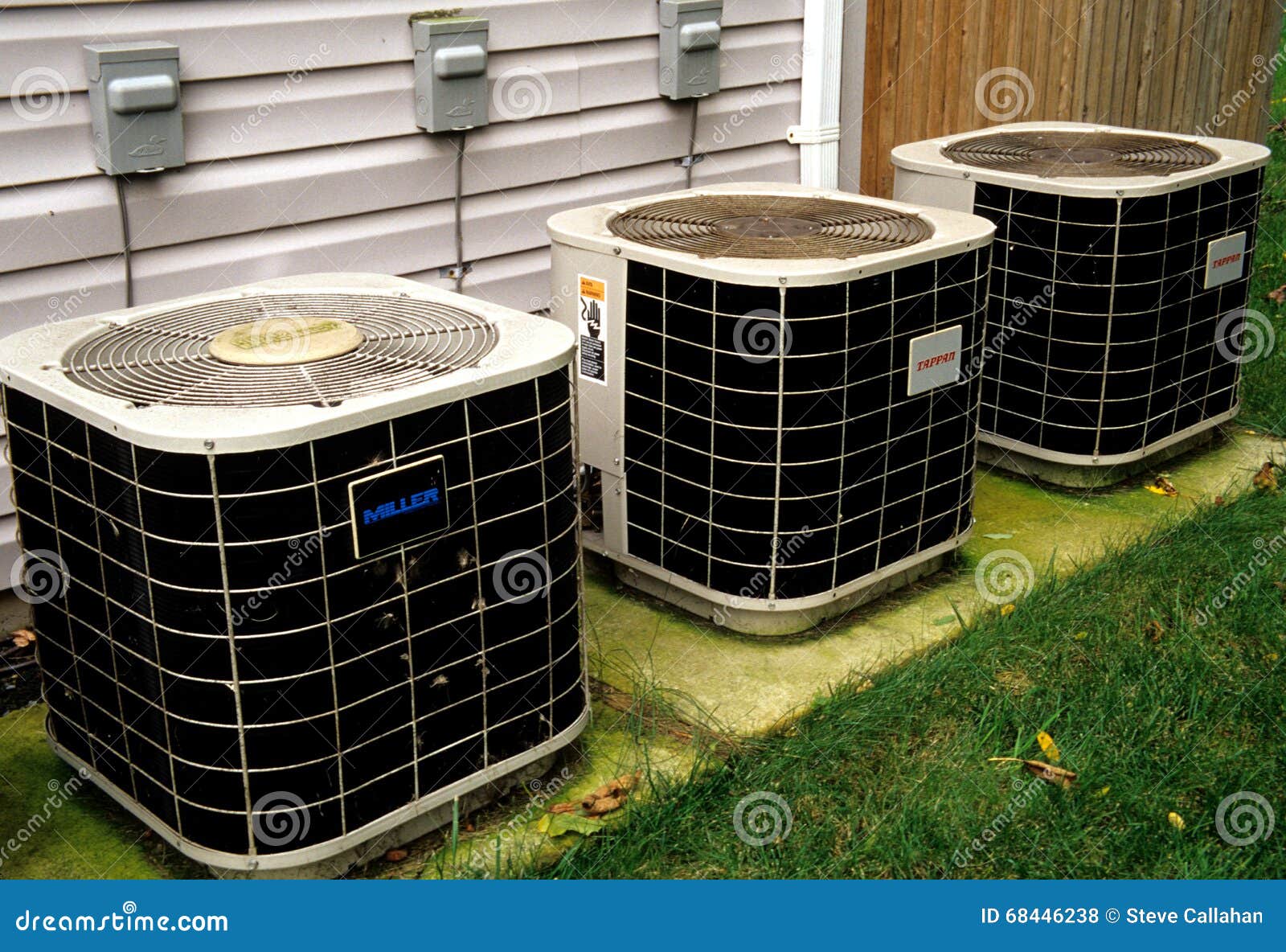 Heat Pumps and Air Conditioners Editorial Stock Photo Image of white