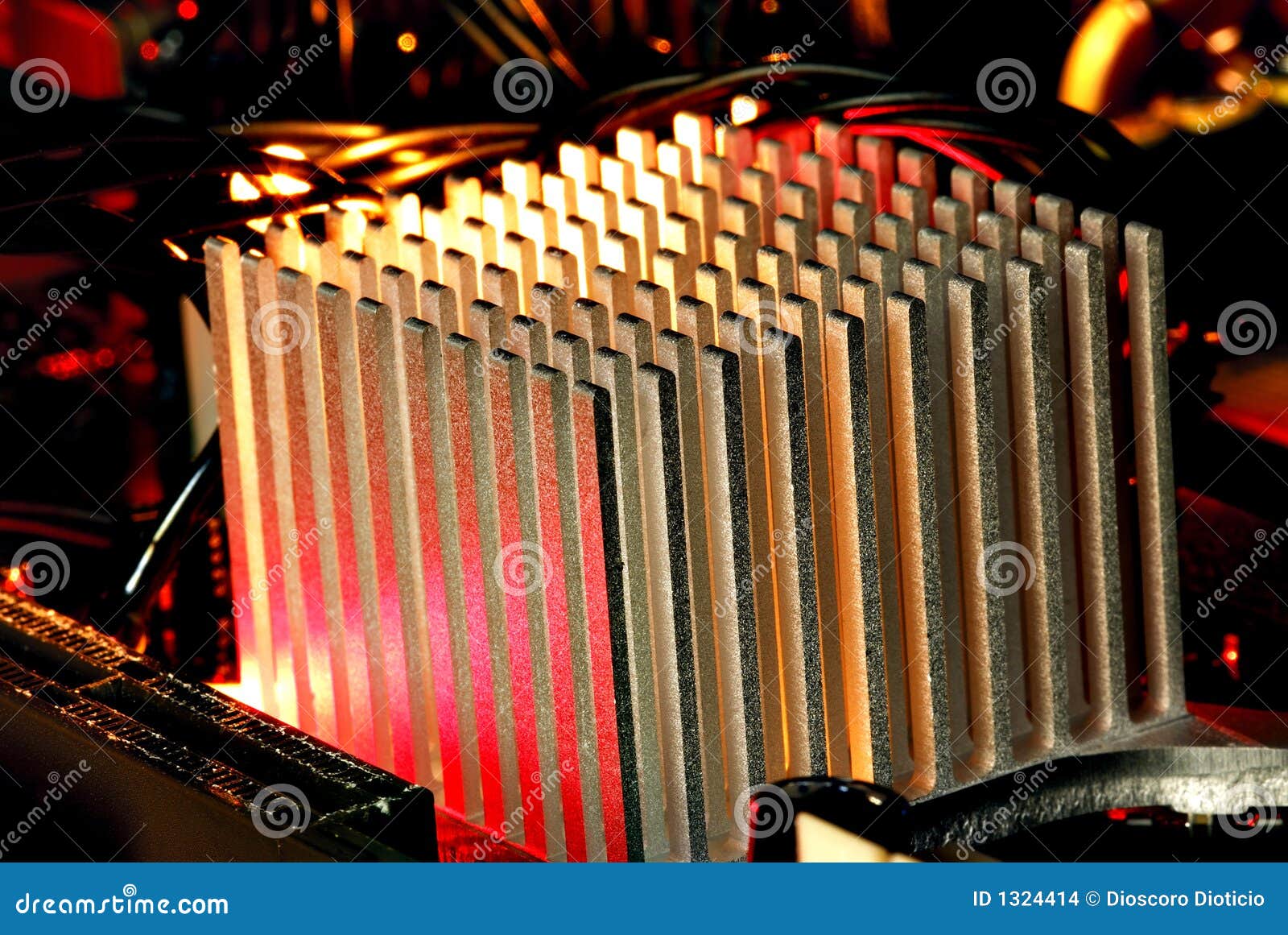 Heat sink stock photo. Image of mainboard, heatsink, board 1324414