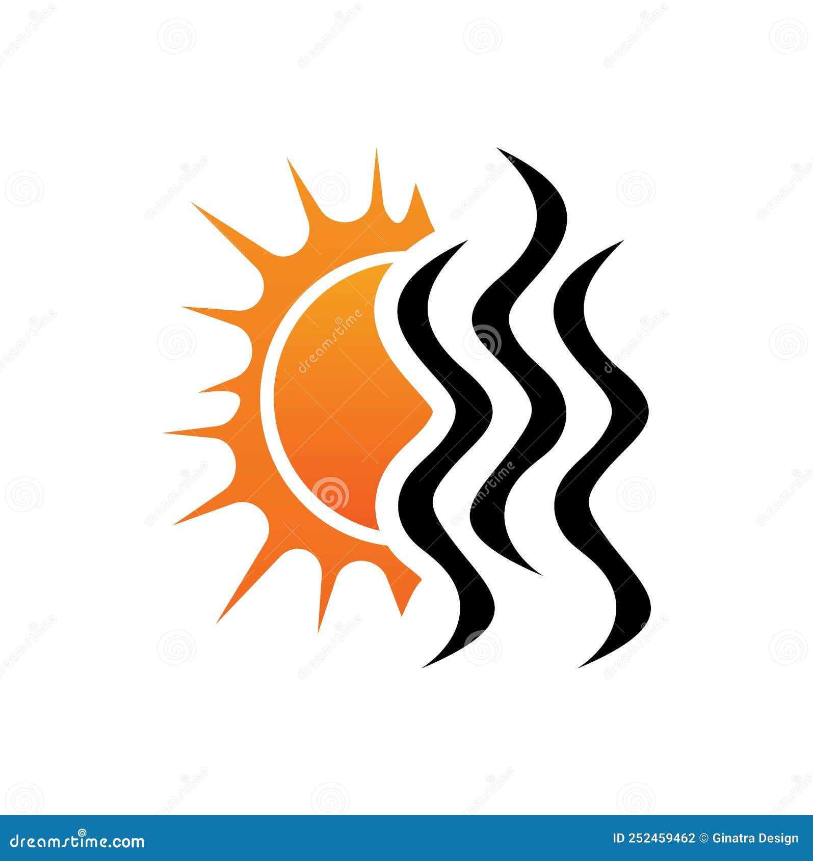 Heat Wave Symbol Logo Icon stock vector. Illustration of cigarette
