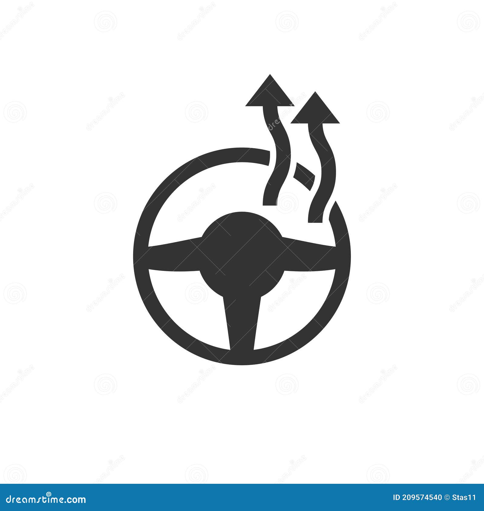 Heated Steering Wheel Icon in Simple Design. Vector Illustration Stock