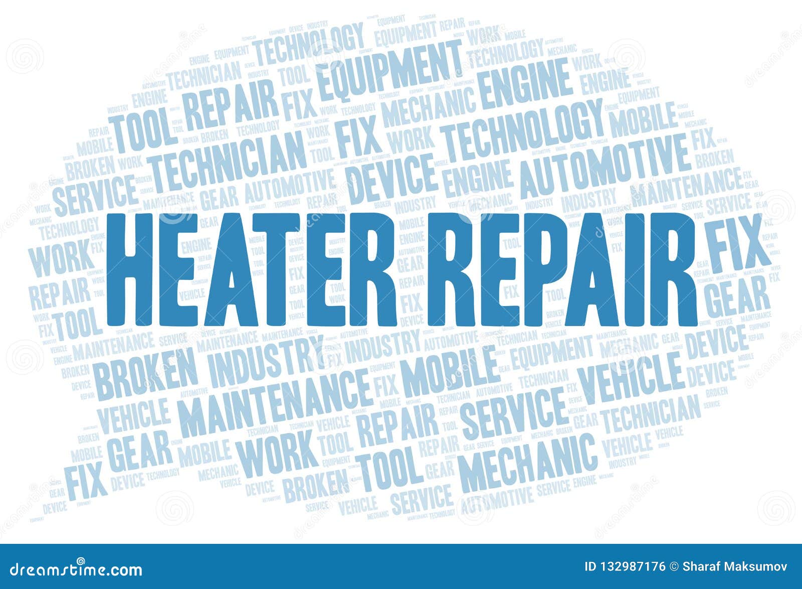 Heater Repair word cloud stock illustration. Illustration of