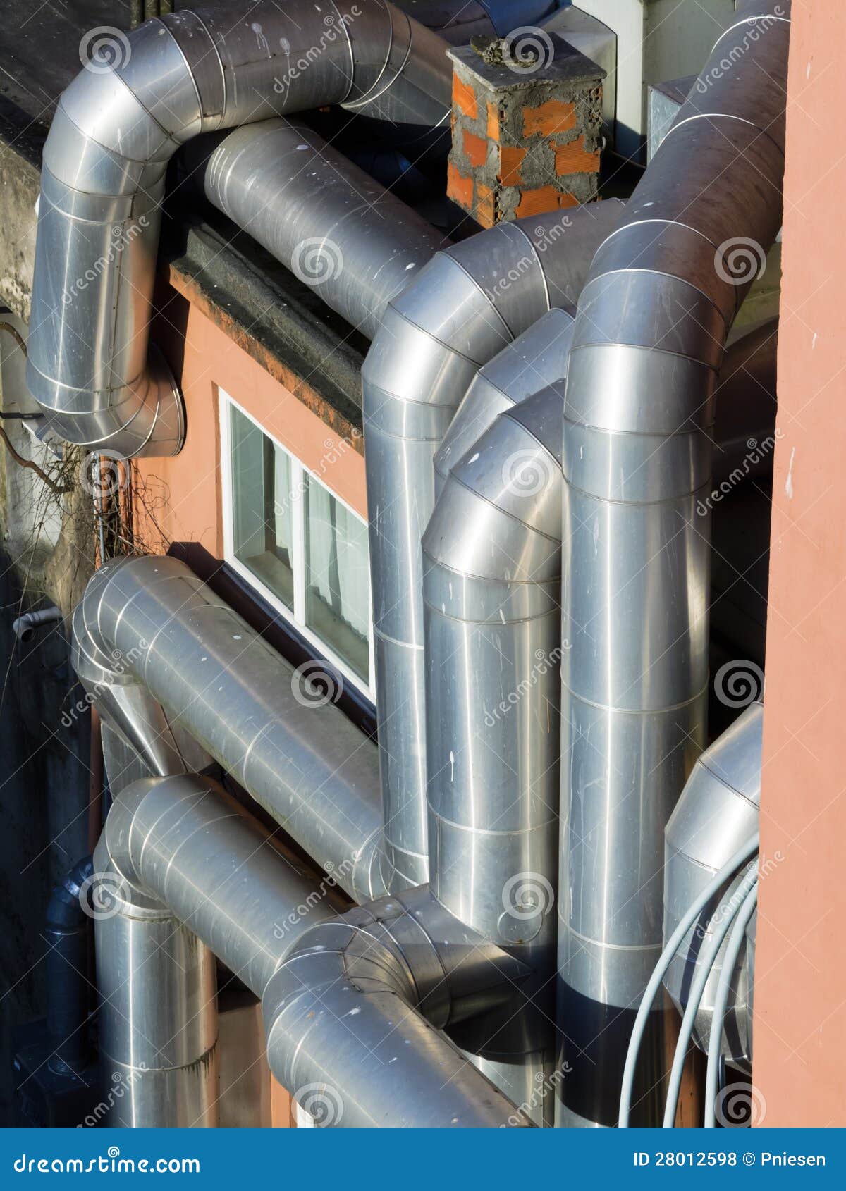 Heating and Air Conditioning Ducts on Building Stock Photo Image of