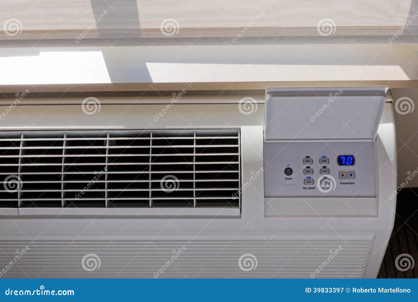 Heating - Air Conditioning Thermostat Stock Image - Image of hotel ...