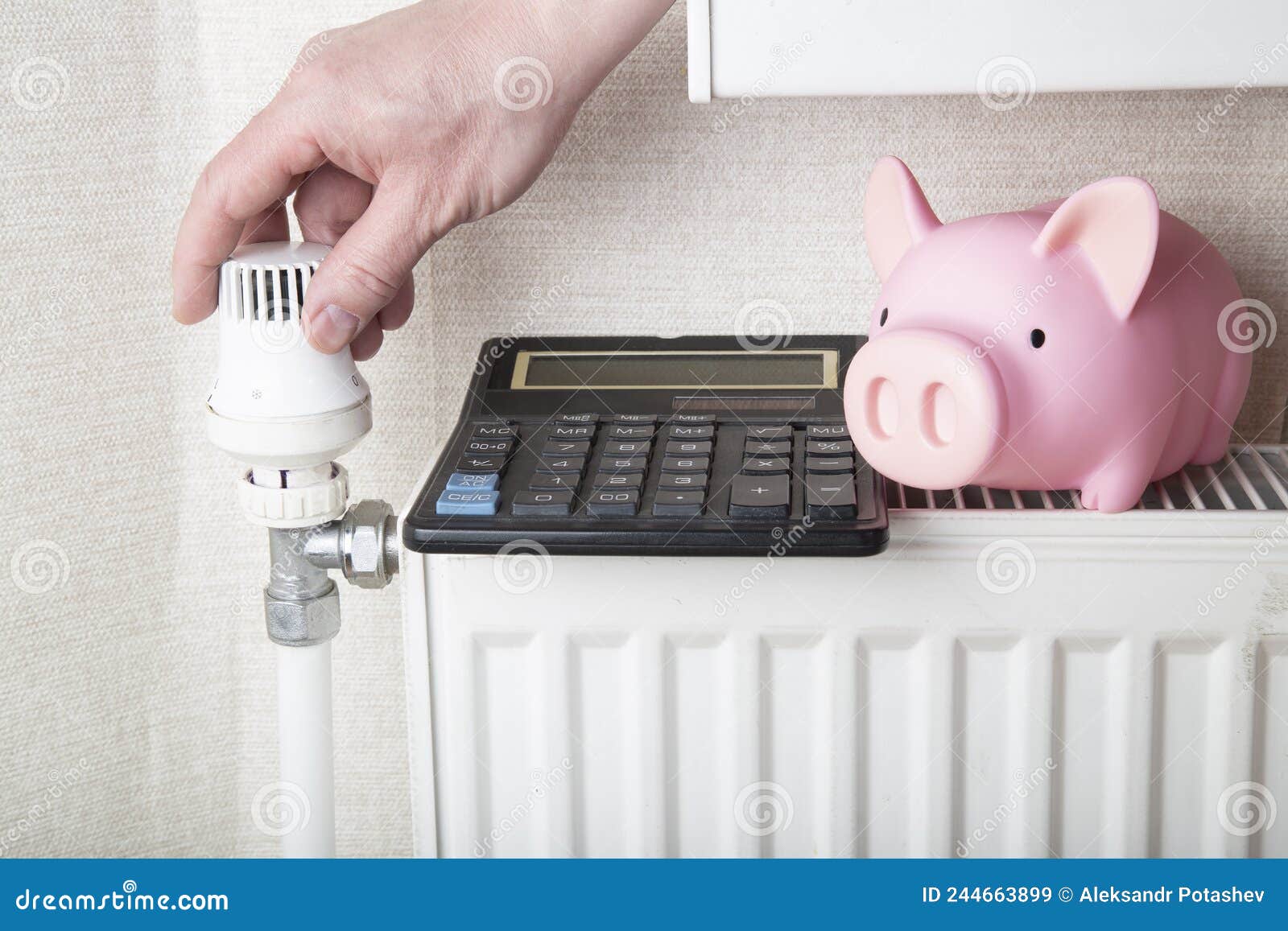 Heating Battery. Gas Heating of the Room Stock Image Image of