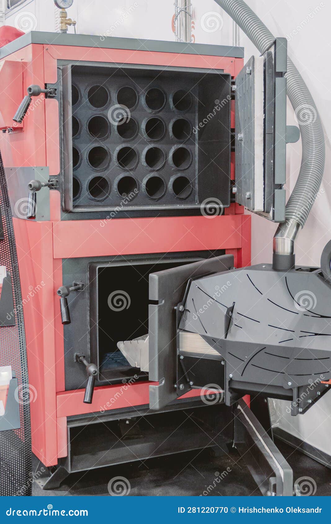 Heating Boiler for Solid Fuel with Turbocharging Stock Photo Image of