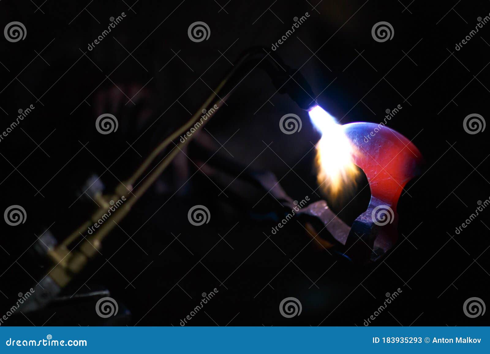 Heating the Molten Metal, Making of an Axe Stock Image Image of fire, worker 183935293