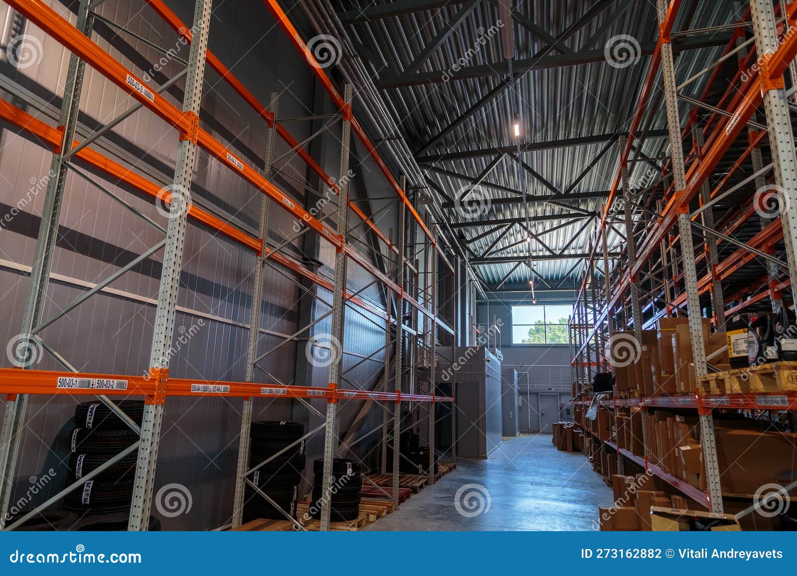 Heating Pipe System in the Warehouse of the Enterprise Editorial