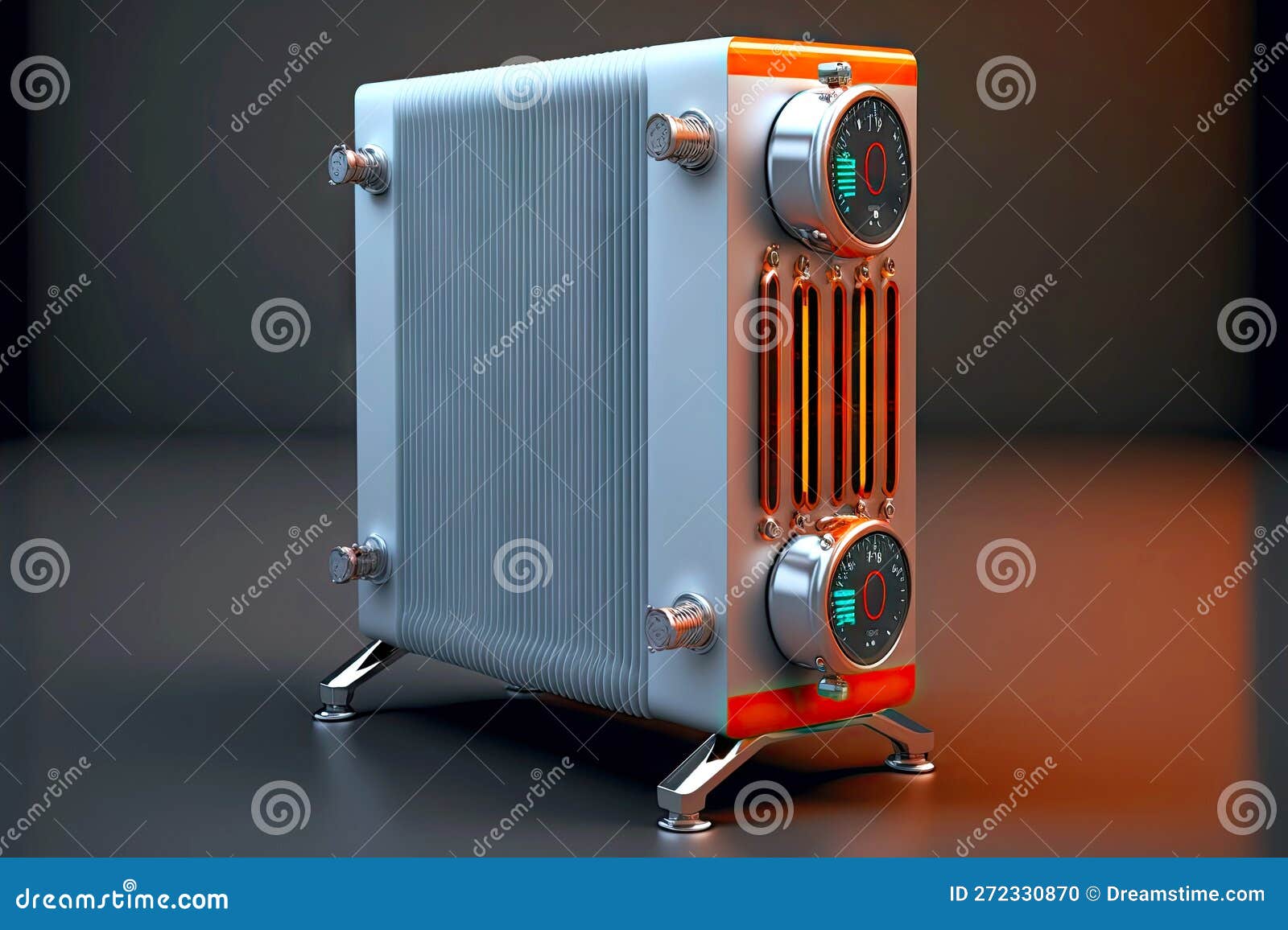Heating Radiator with Control Indication and Chrome Feet and Regulator