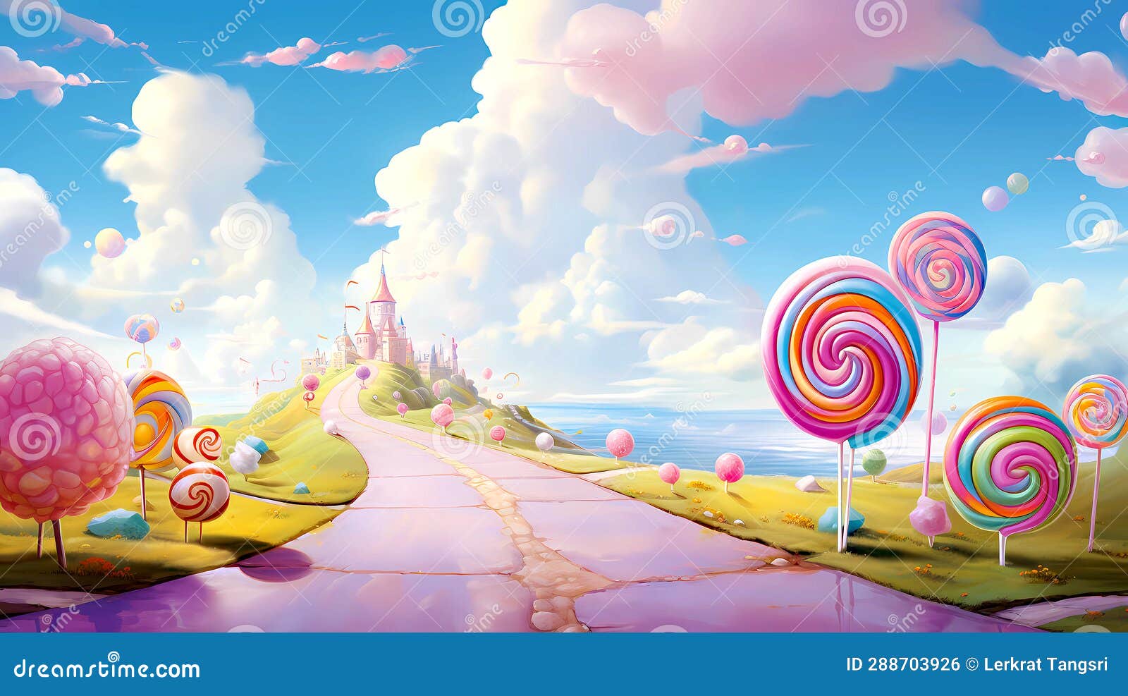 Heaven of sweets stock illustration. Illustration of blue 288703926