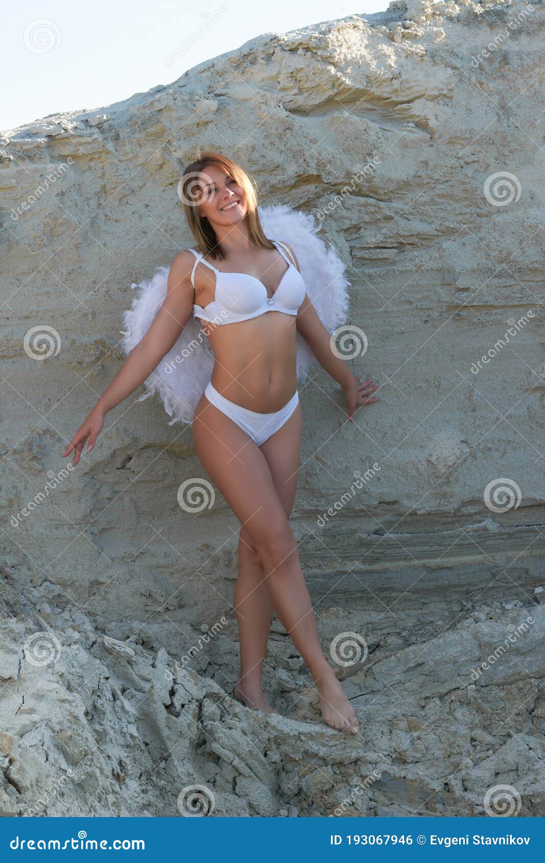 Angel in white underclothes