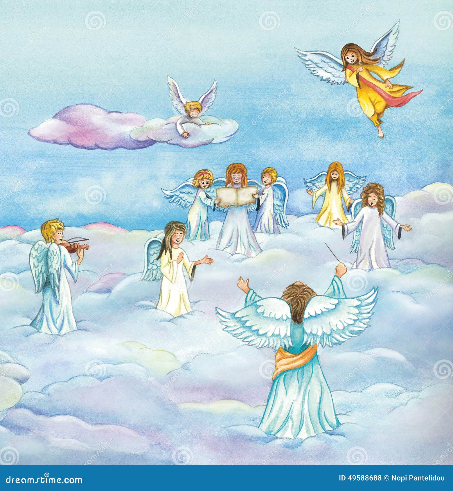 heavenly angels choir singing in heaven