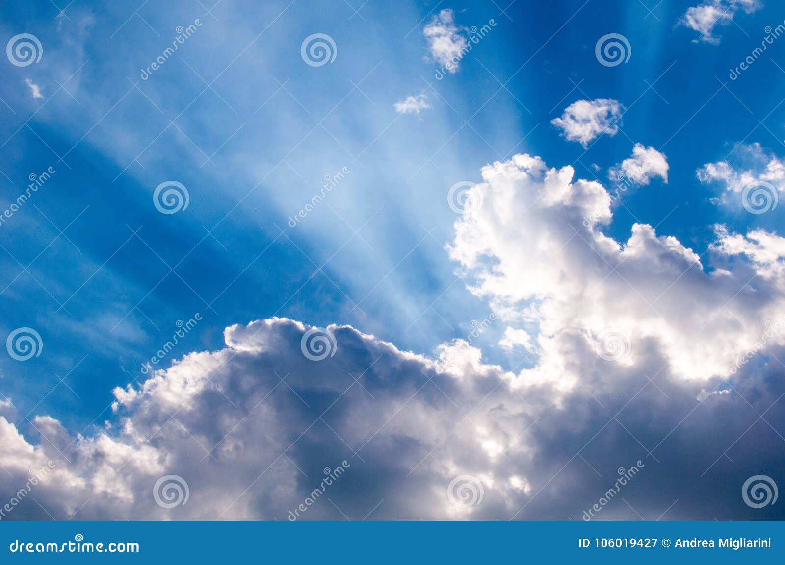 heavenly sunrays through clouds, wallpaper for desktop