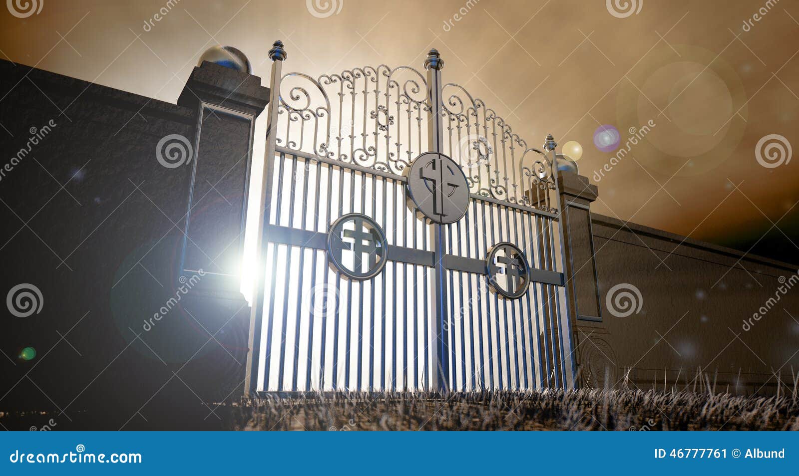 Heavens Open Gates stock illustration. Illustration of grand 46777761