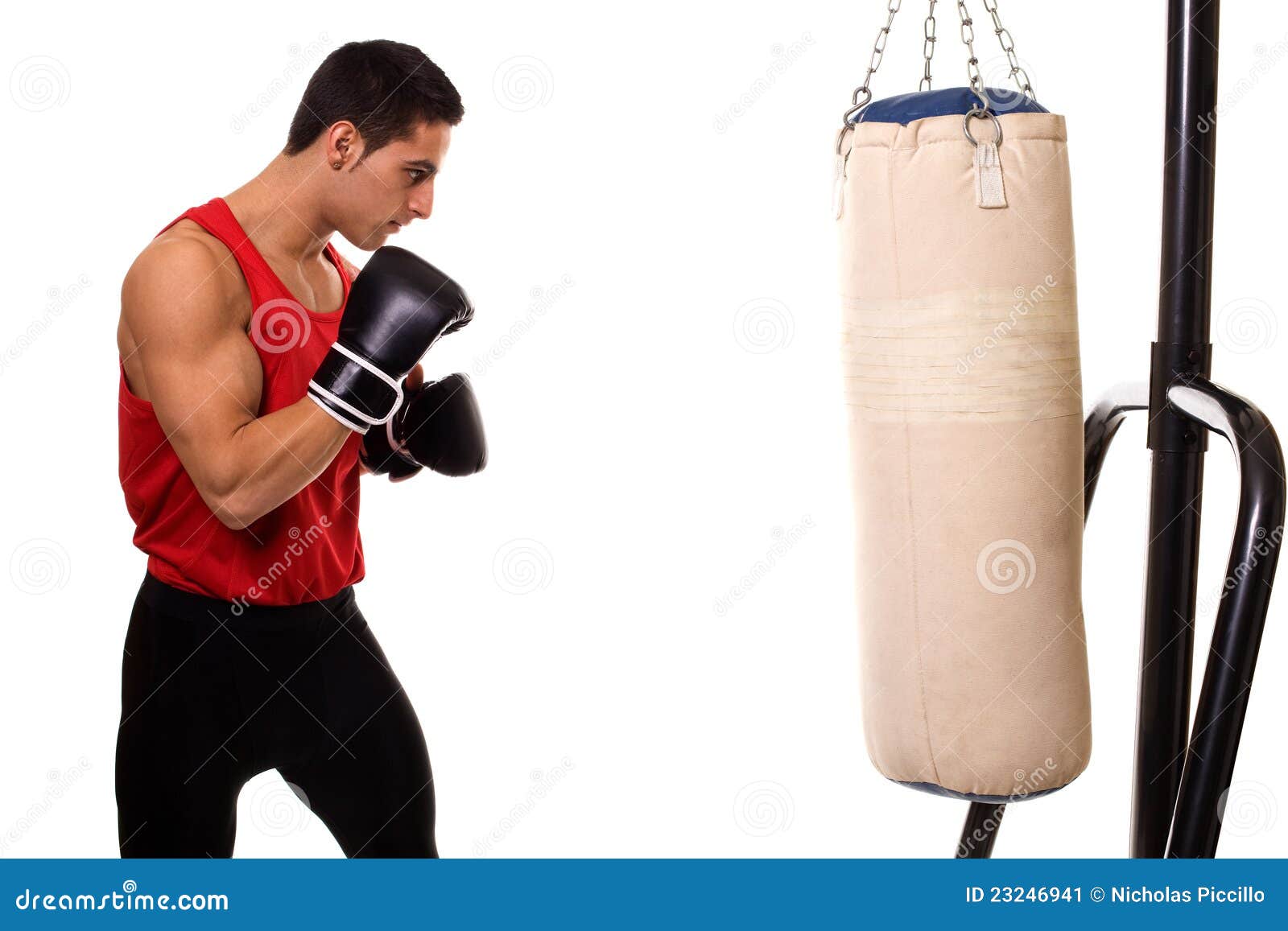 Heavy Bag Workout stock image. Image of activity, attractive 23246941