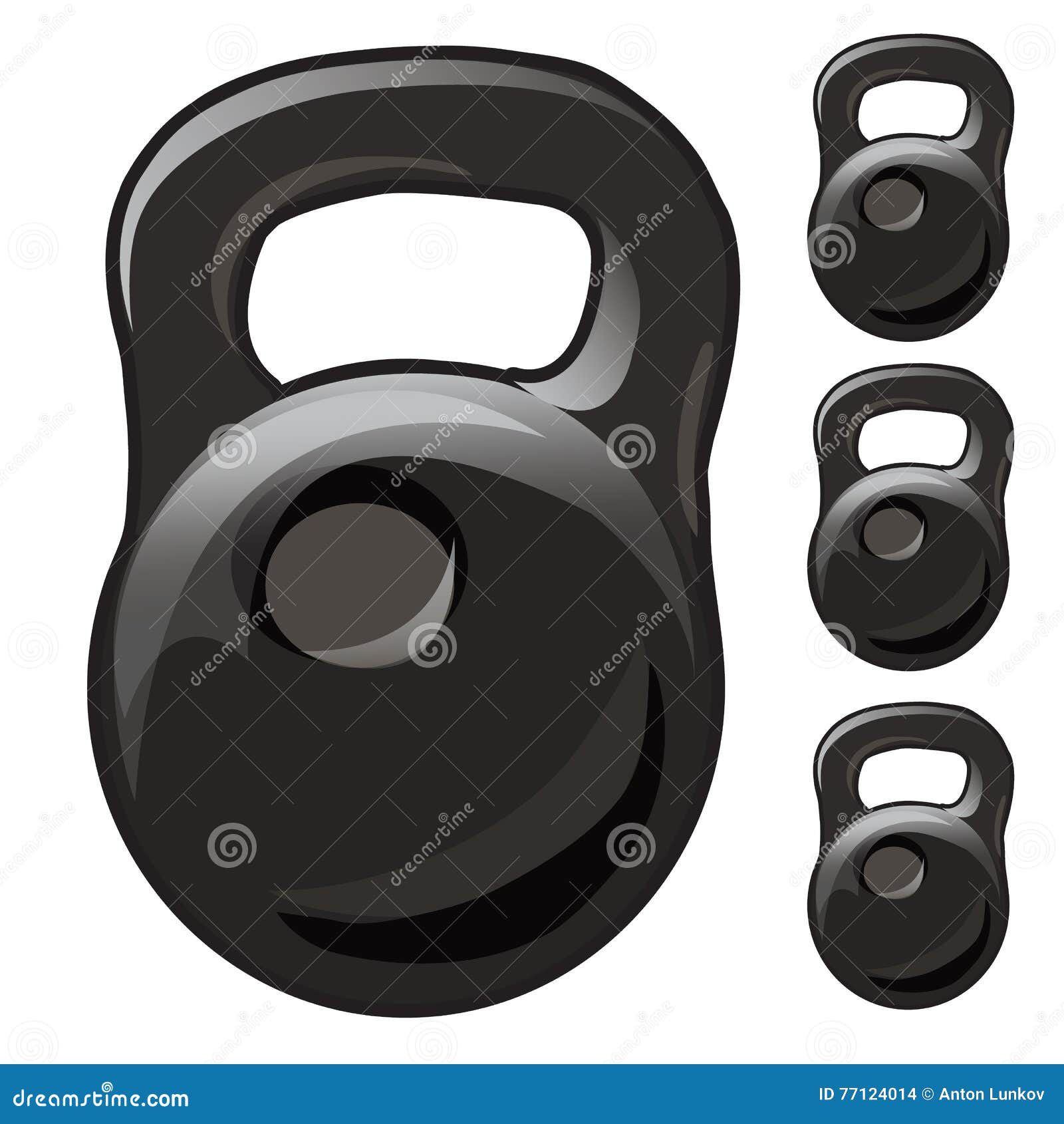 Heavy Cast Iron Weight on White Background Stock Vector Illustration of building, force 77124014