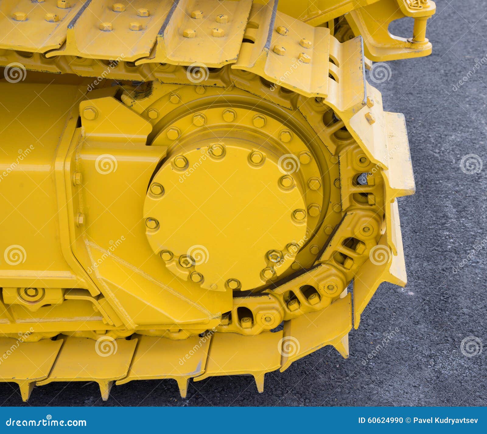 Heavy Caterpillar of a Large Machine. Stock Photo Image of
