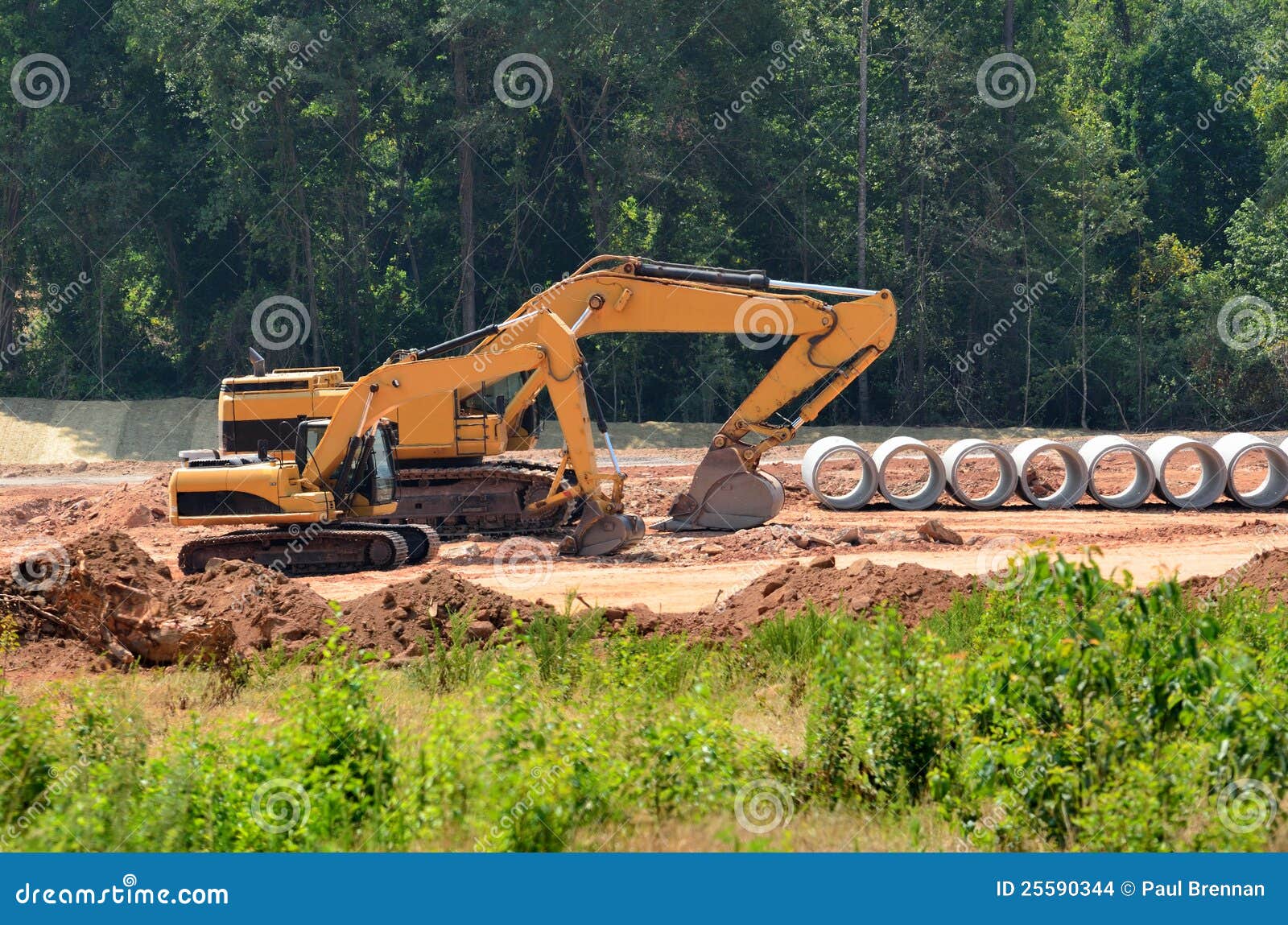 Heavy Construction Equipment Stock Photo Image of foliage, heavy