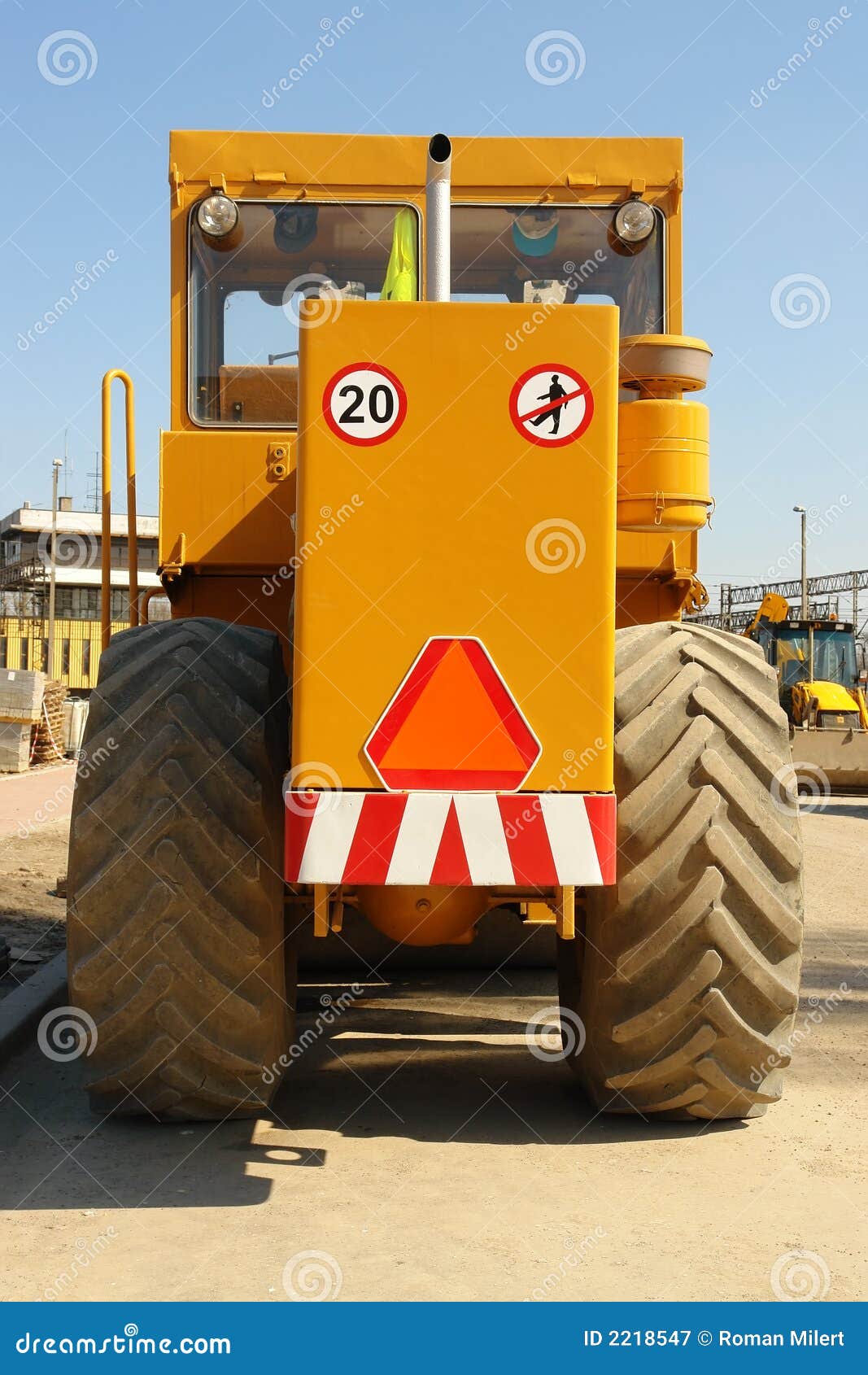 Heavy construction machine stock image. Image of roadwork 2218547