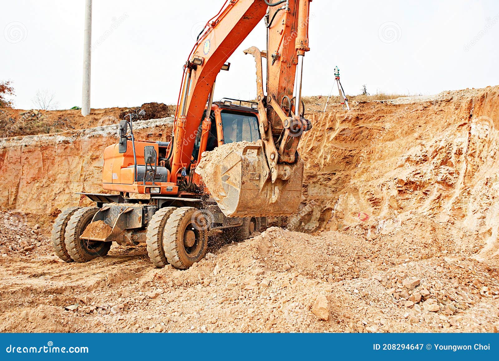 Heavyduty forklift korea editorial photography. Image of nature