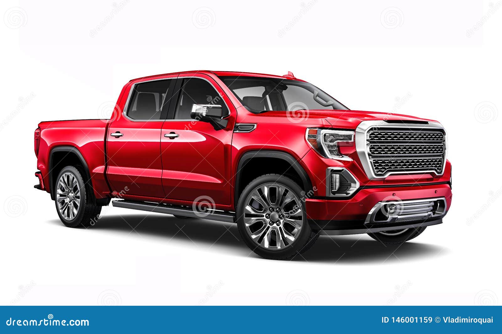 Heavy Duty Pickup Truck Isolated on White Background Stock Illustration Illustration of