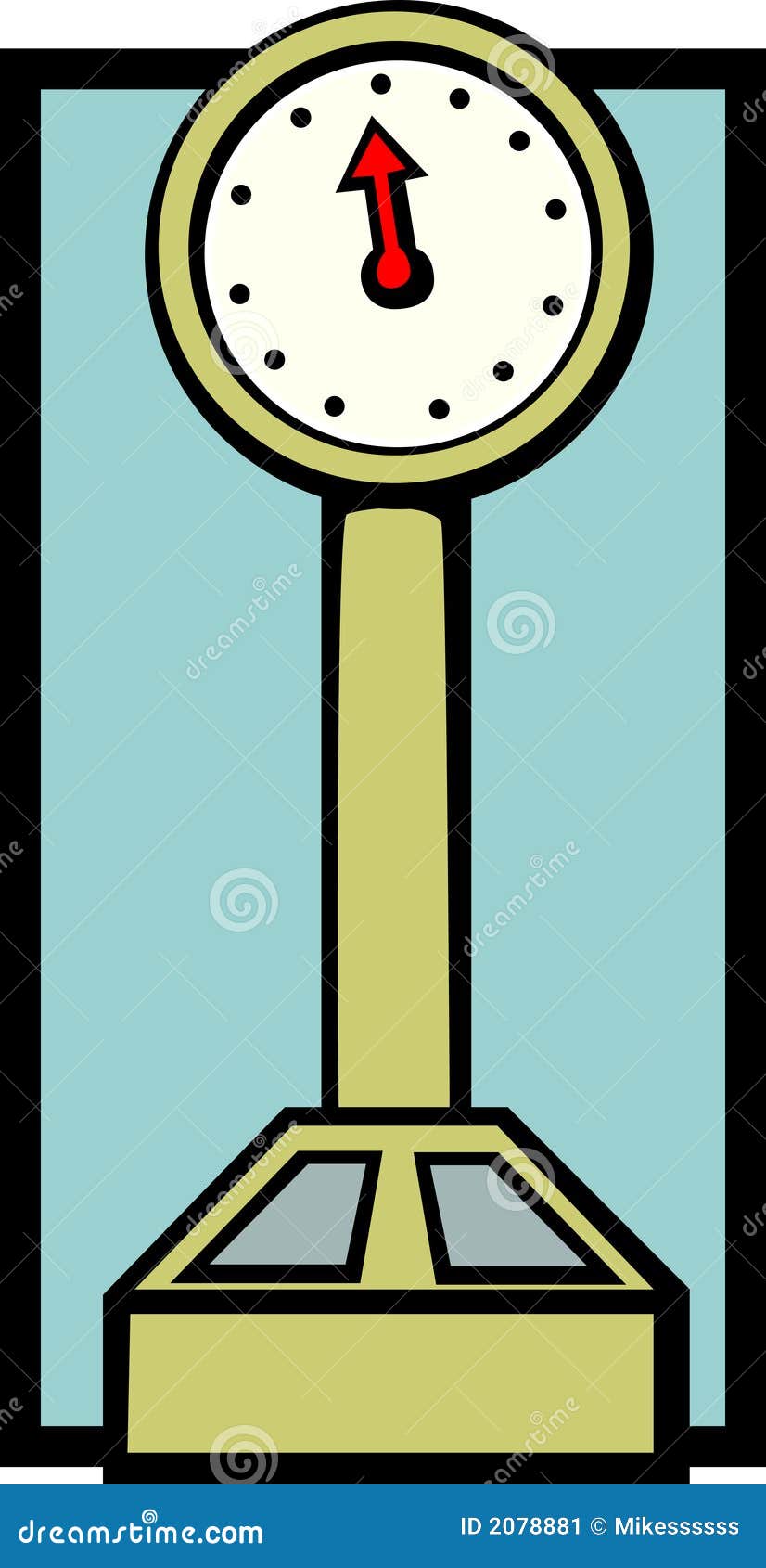 Heavy Duty Weight Scale Vector Illustration Stock Vector Illustration