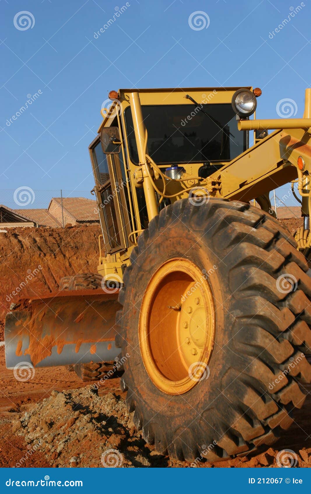 Heavy equipment Grader stock image. Image of urban, sharp 212067