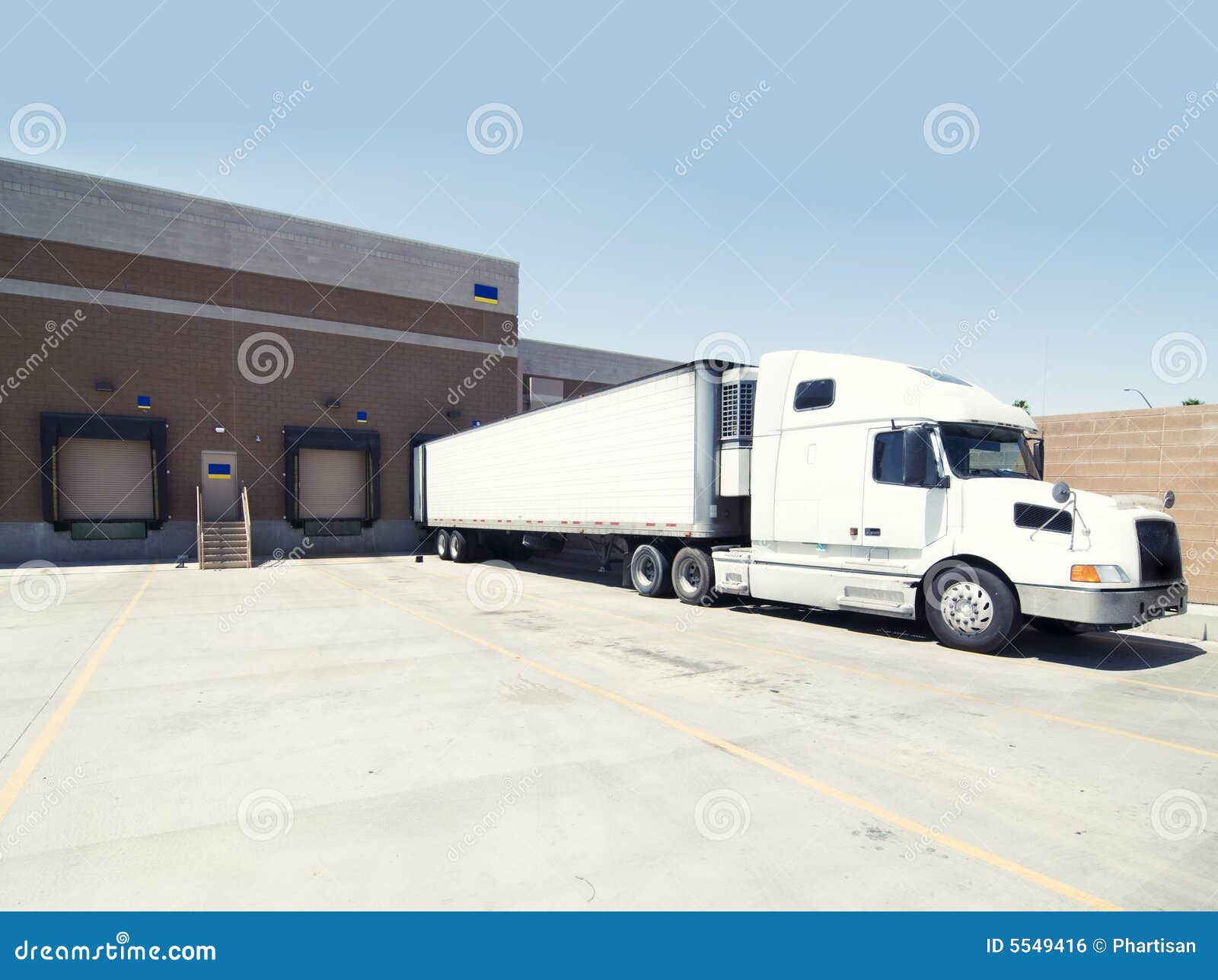 Heavy Goods Truck Loading at Warehouse Stock Photo Image of travel