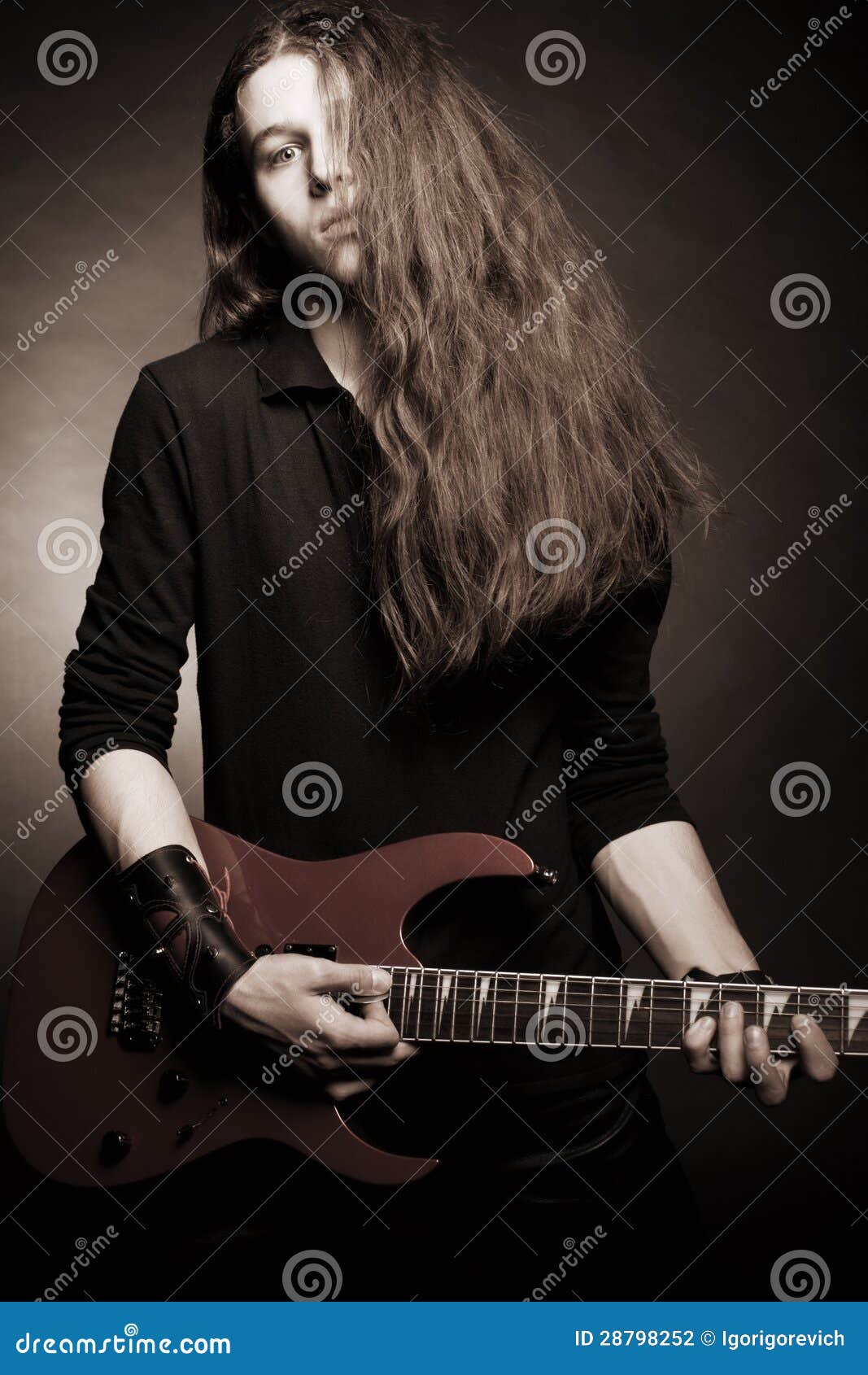 Heavy metal guitarist stock photo. Image of sound, loud 28798252
