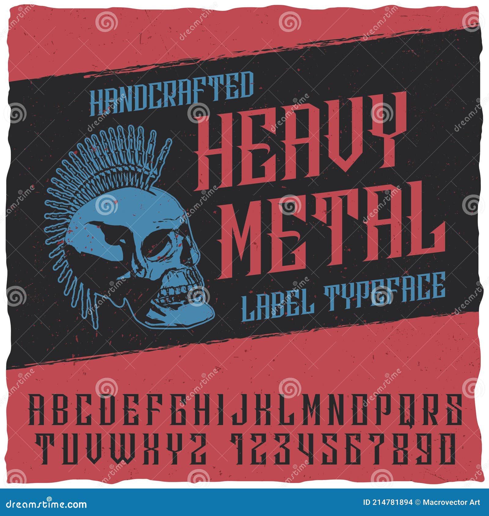 heavy metal label typeface poster
