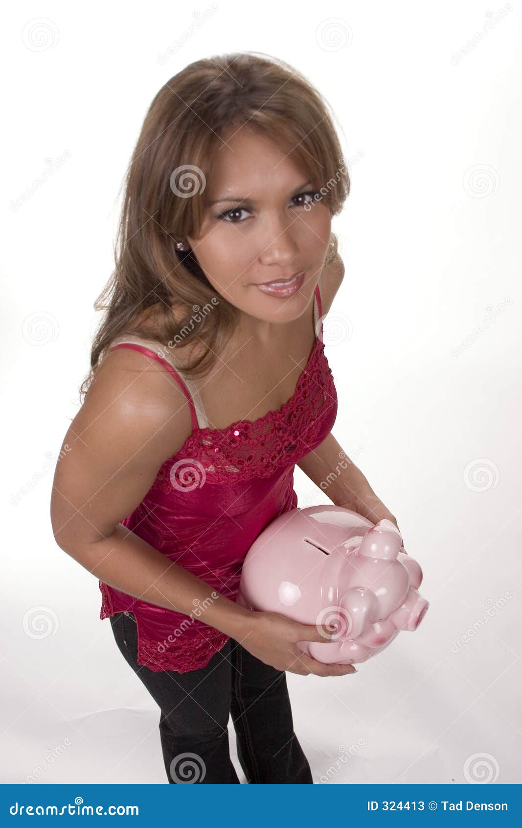 Heavy Piggybank stock image. Image of young, relax, morning 324413