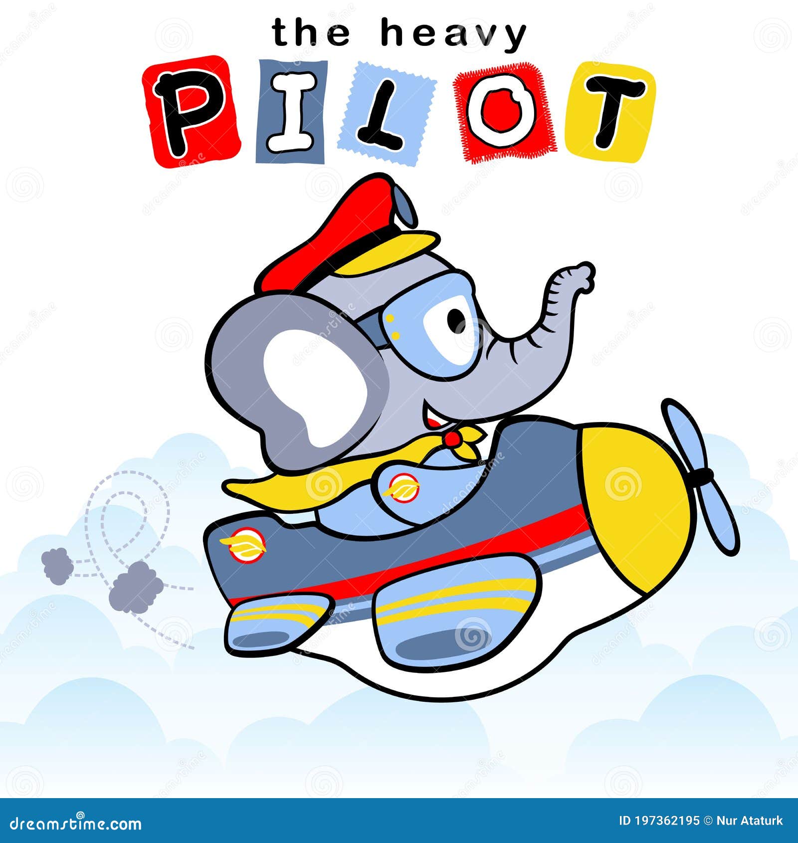 Funny Pilot Cartoon on Plane Stock Vector - Illustration of cartoon,  adorable: 197362195