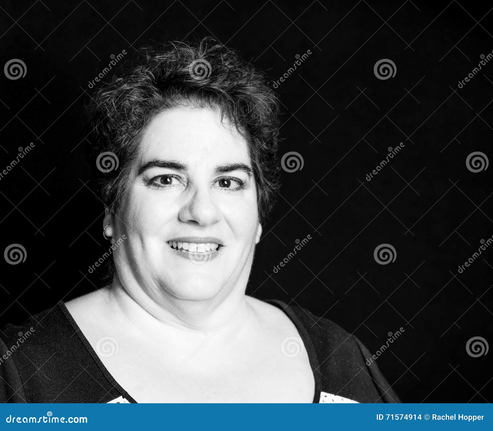Heavy Set MiddleAged Woman in Studio Stock Photo Image of girl