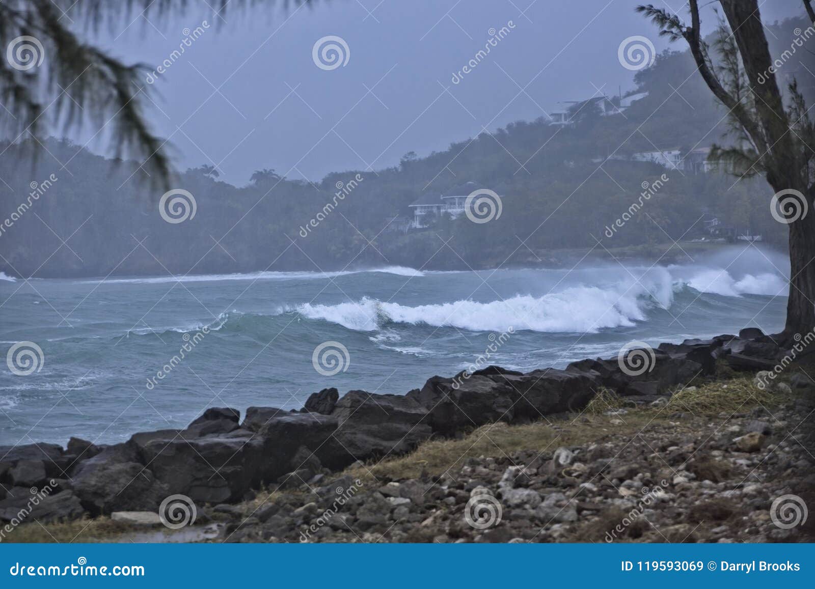 Heavy Surf in St Lucia stock image. Image of holiday 119593069