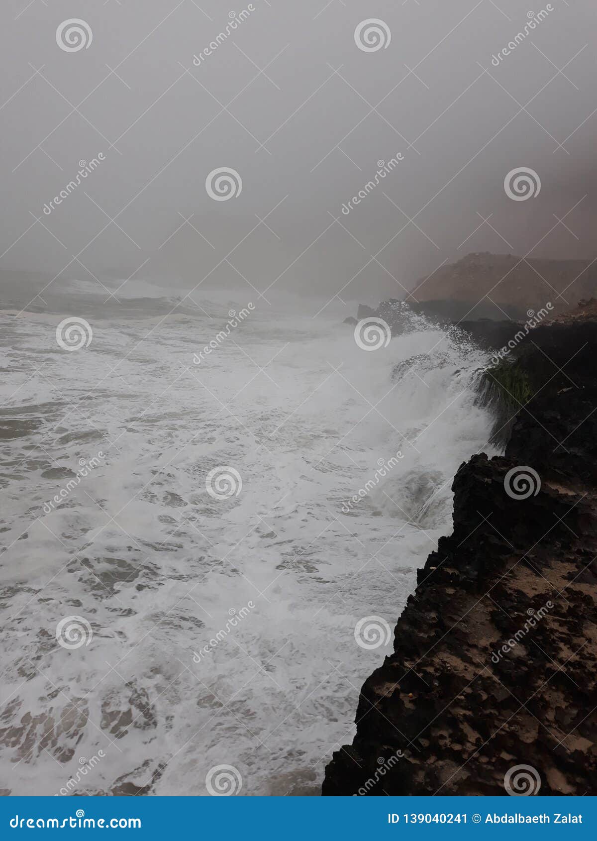 waves of salala sea during krif season
