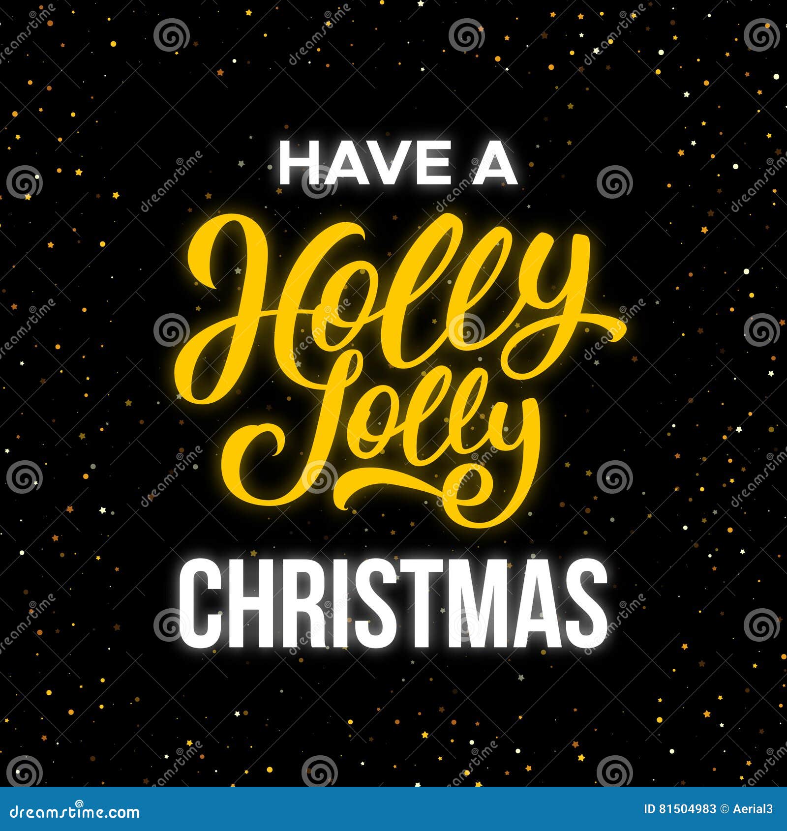 Heb Holly Jolly Christmas Vector Illustratie Vector Illustratie