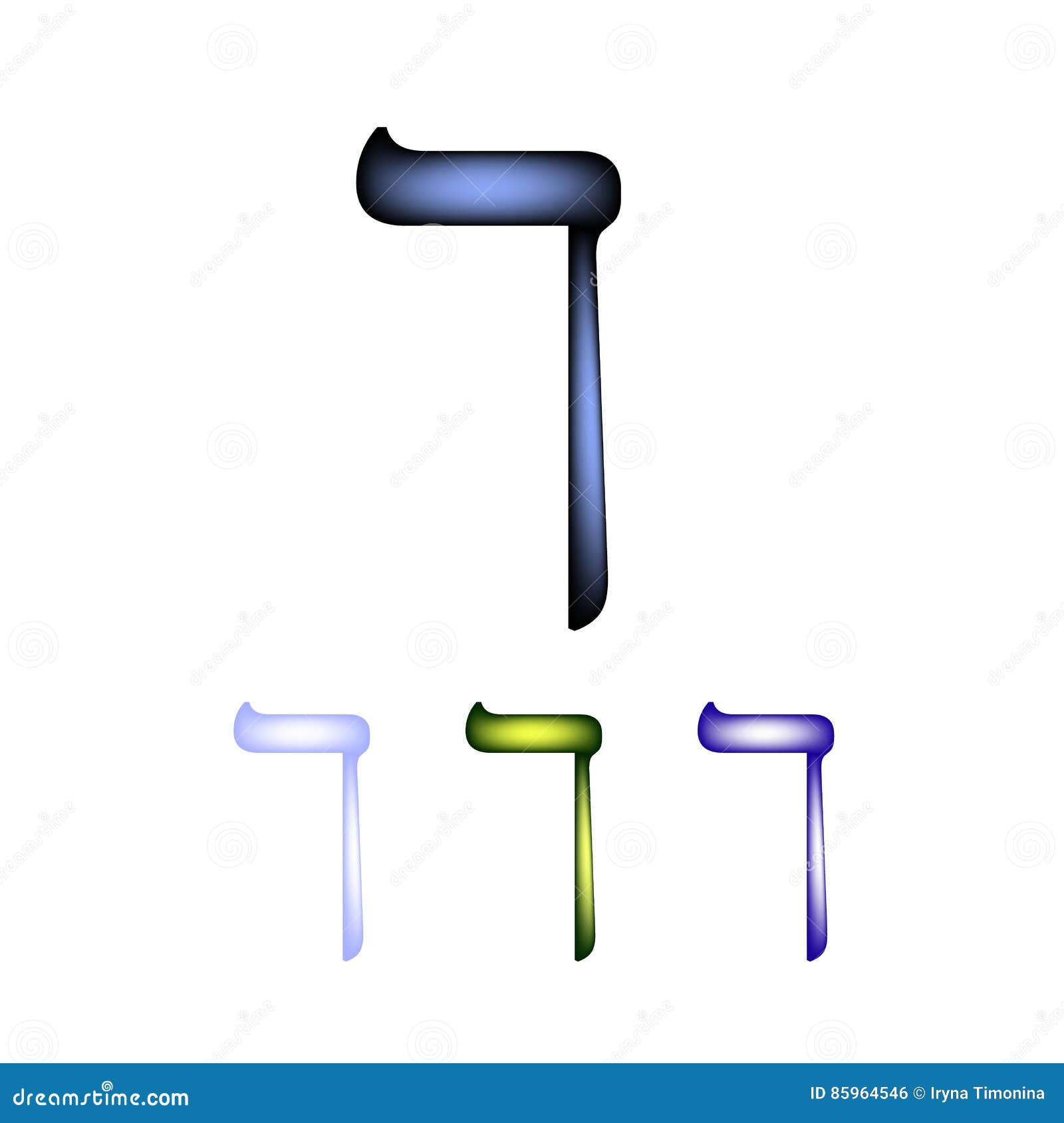 hebrew font. the hebrew language. letter chaf sofit.   on  background