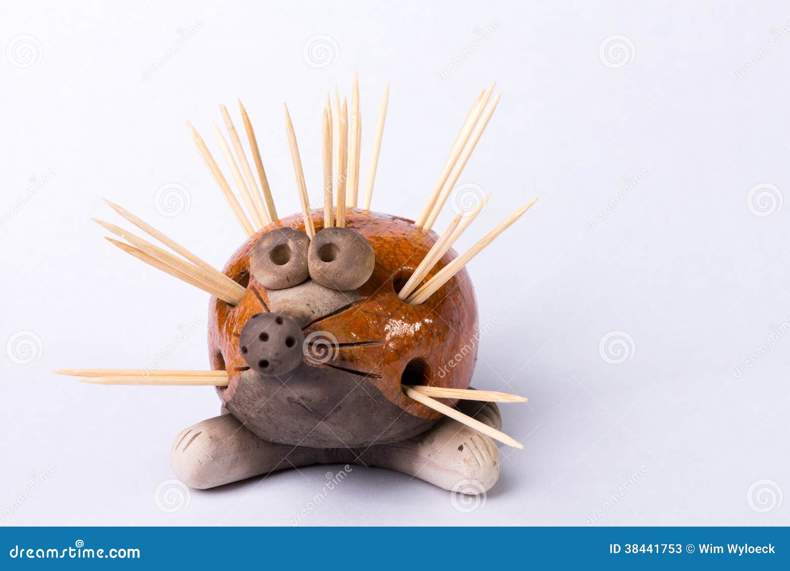 Hedgehog toothpick holder stock image. Image of studio 38441753